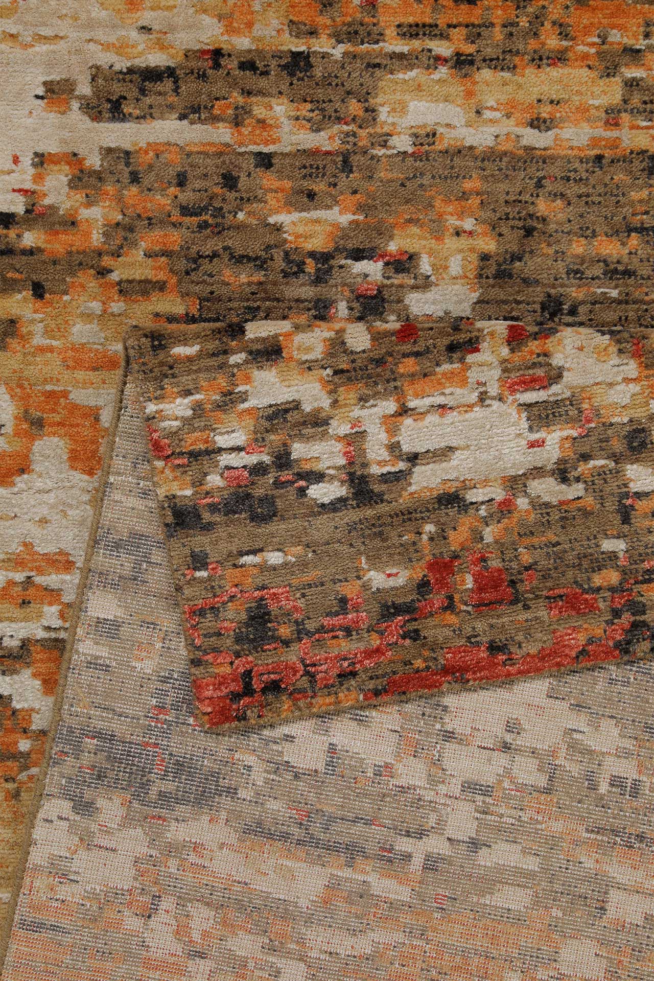 Esprit Kurzflor Teppich Orange aus Wolle "East Village"