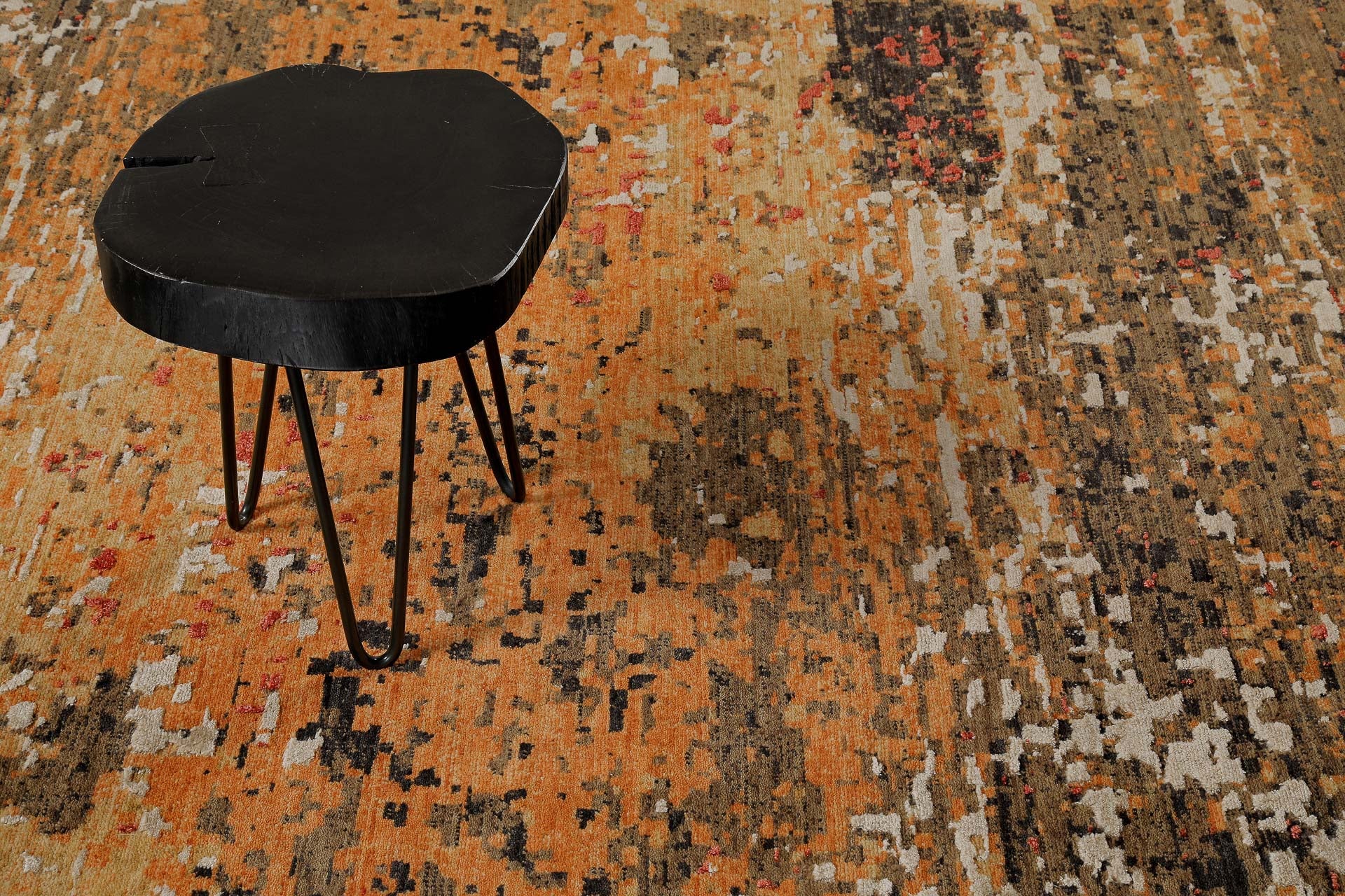 Esprit Kurzflor Teppich Orange aus Wolle "East Village"
