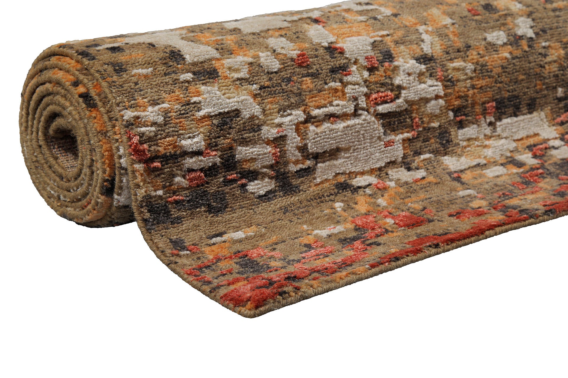 Esprit Kurzflor Teppich Orange aus Wolle "East Village"