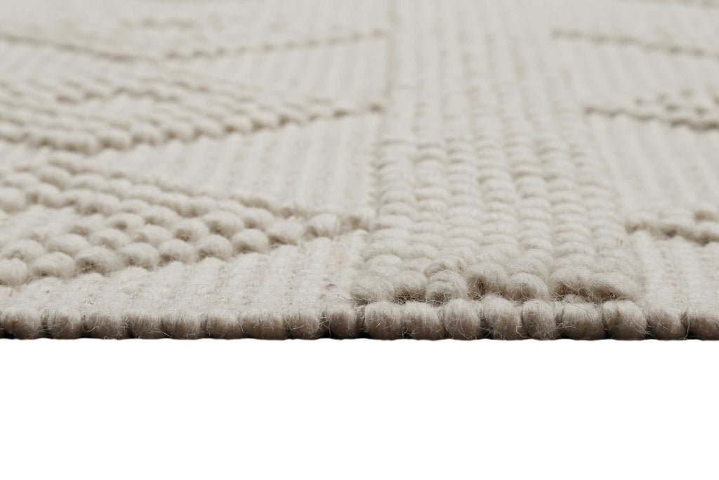 Esprit Teppich handgewebt Creme Weiß aus Wolle "Emmy"