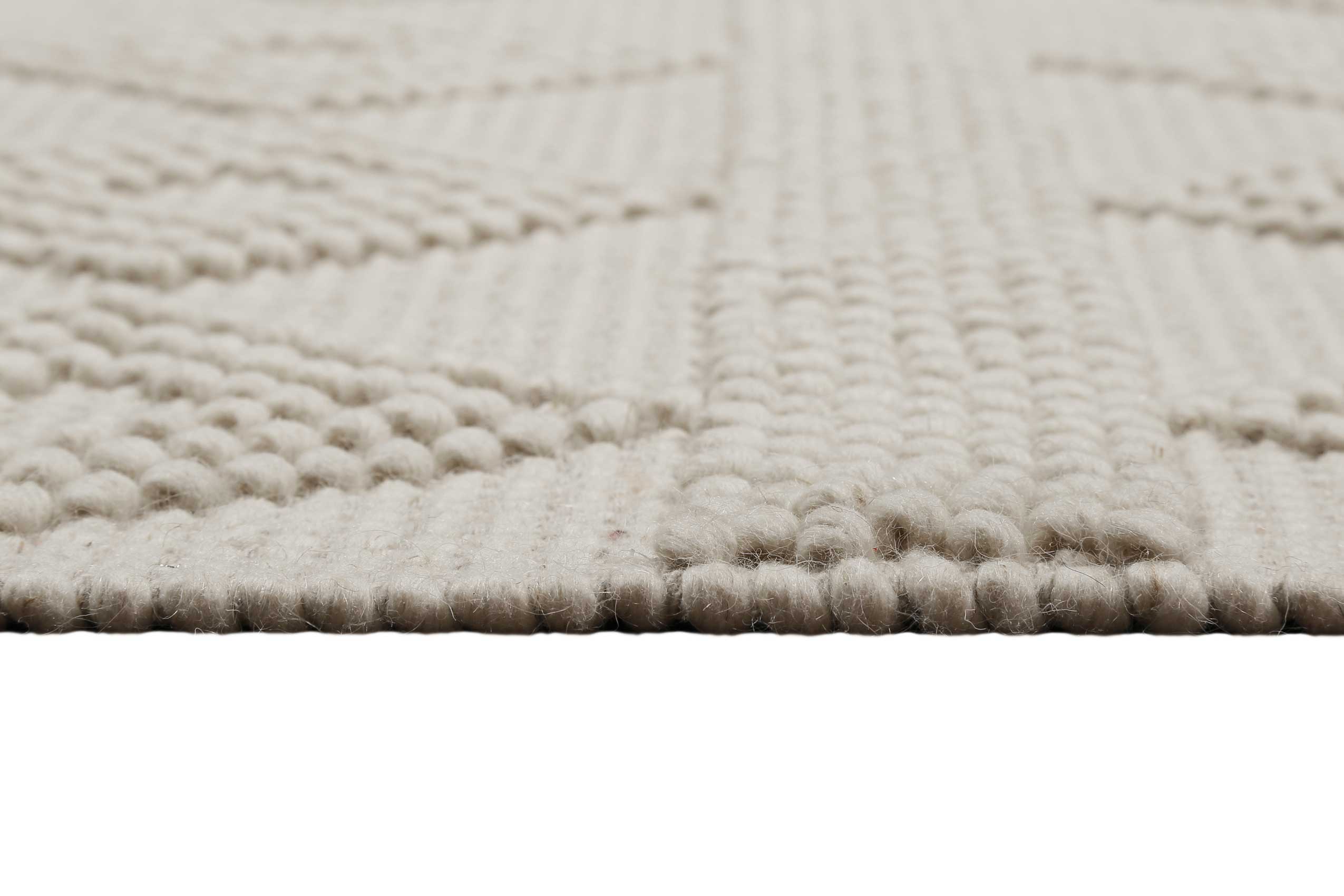Esprit Teppich handgewebt Creme Weiß aus Wolle "Emmy"