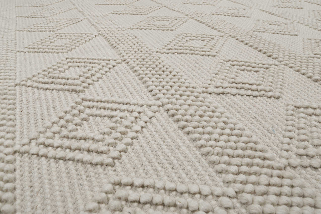 Esprit Teppich handgewebt Creme Weiß aus Wolle "Emmy"