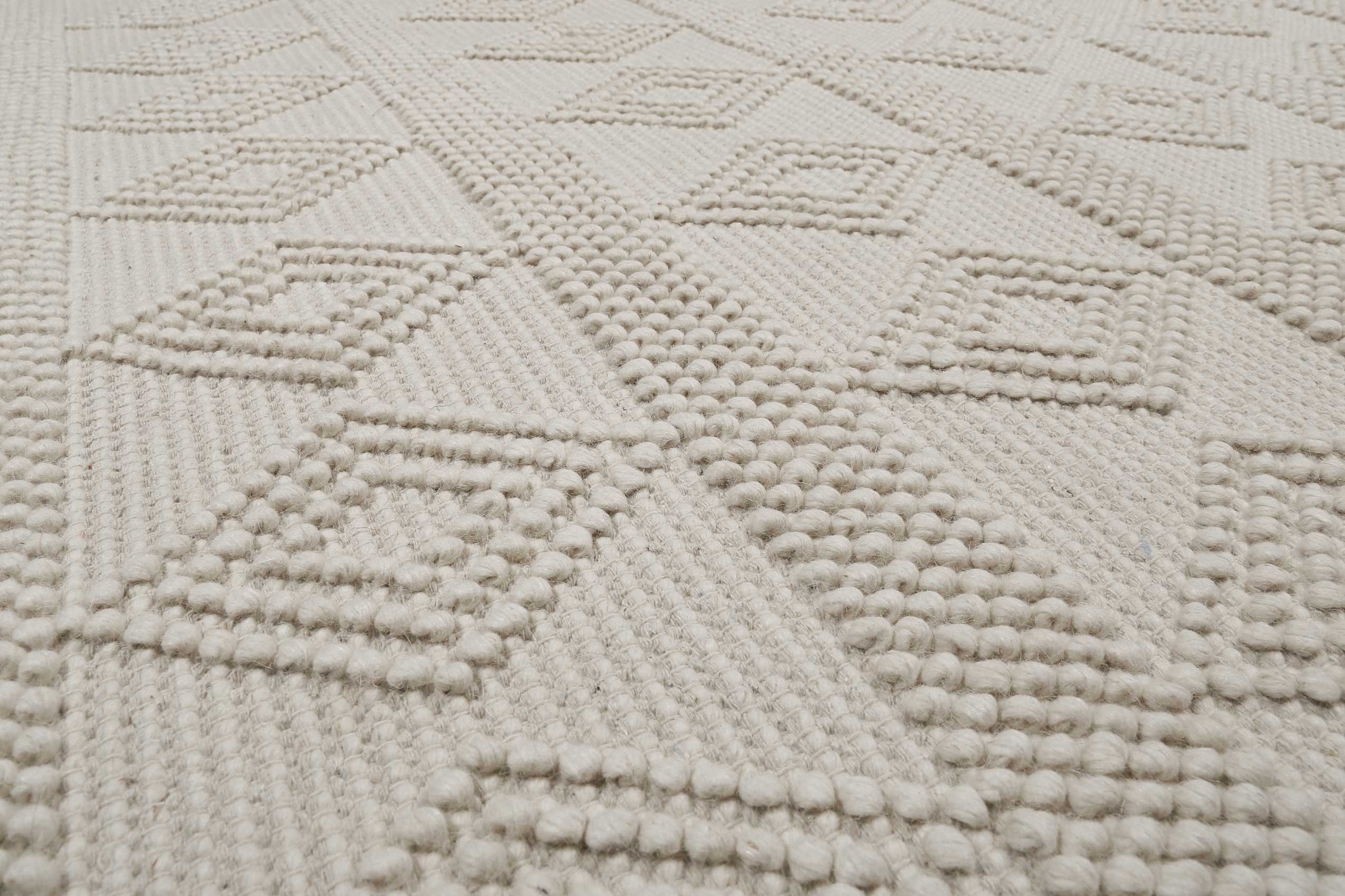 Esprit Teppich handgewebt Creme Weiß aus Wolle "Emmy"