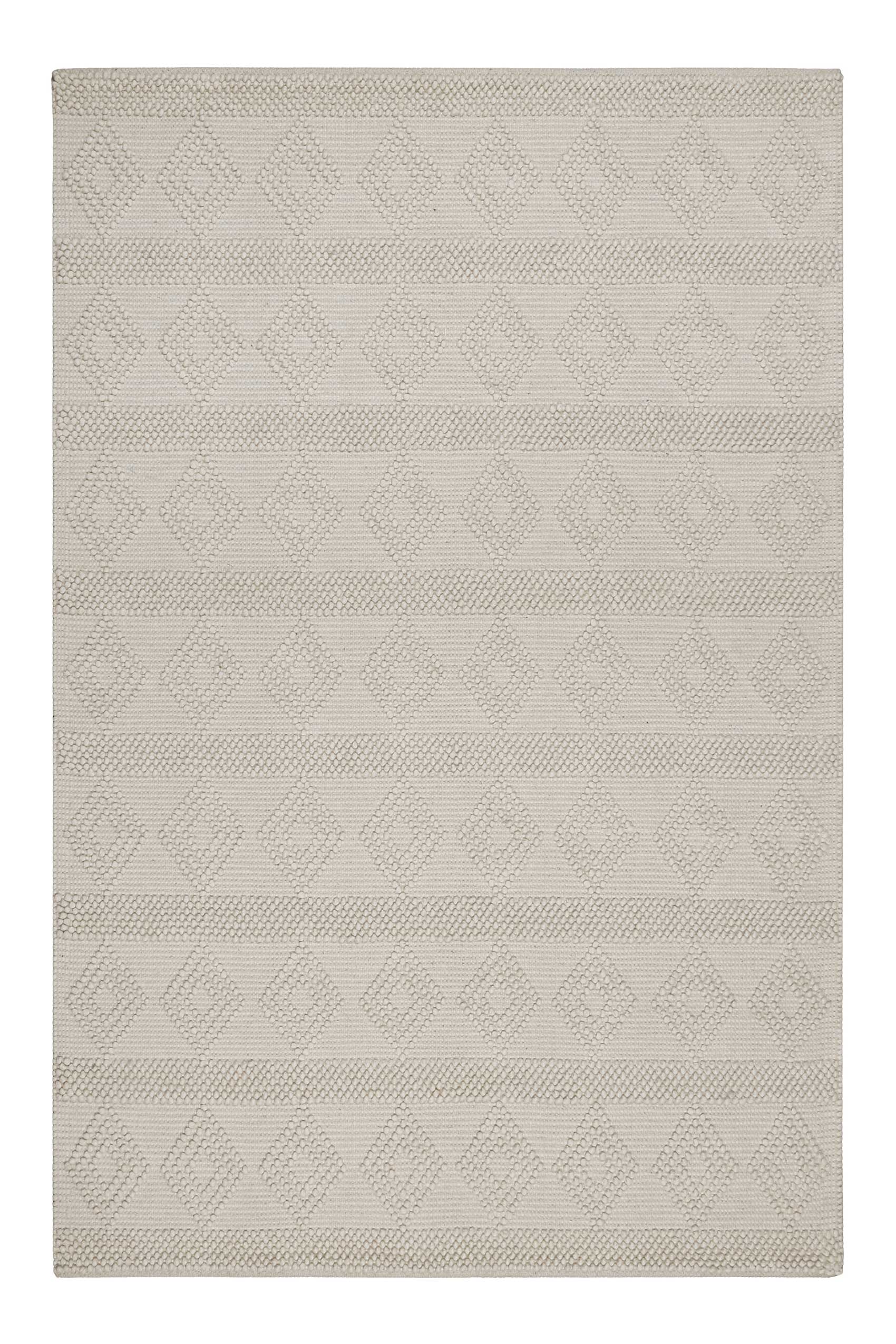 Esprit Teppich handgewebt Creme Weiß aus Wolle "Emmy"