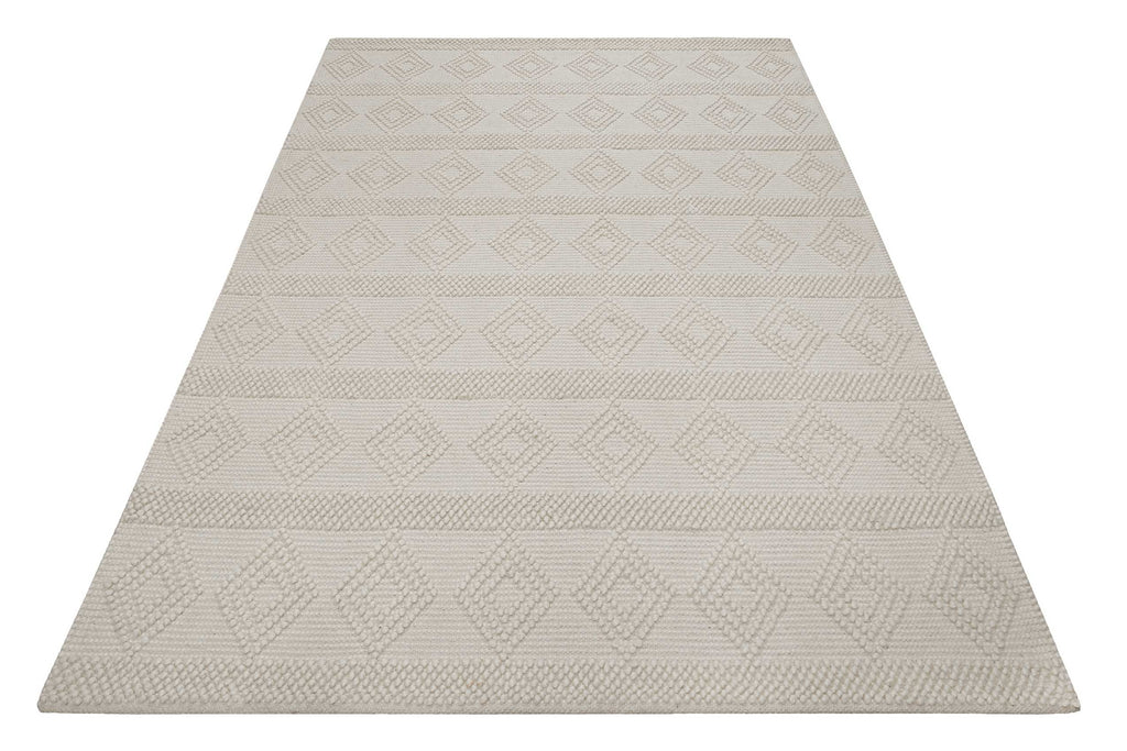 Esprit Teppich handgewebt Creme Weiß aus Wolle "Emmy"