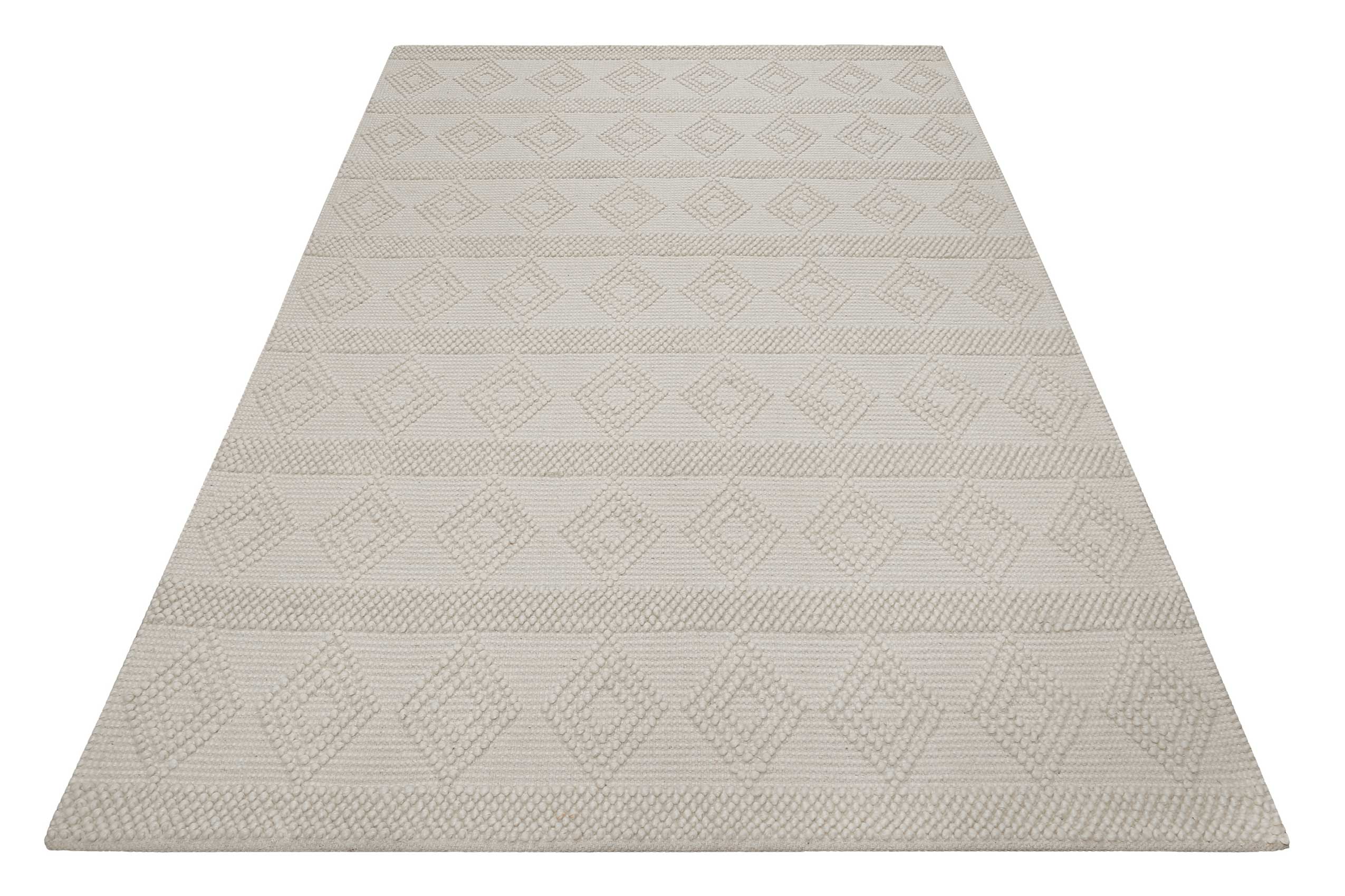 Esprit Teppich handgewebt Creme Weiß aus Wolle "Emmy"