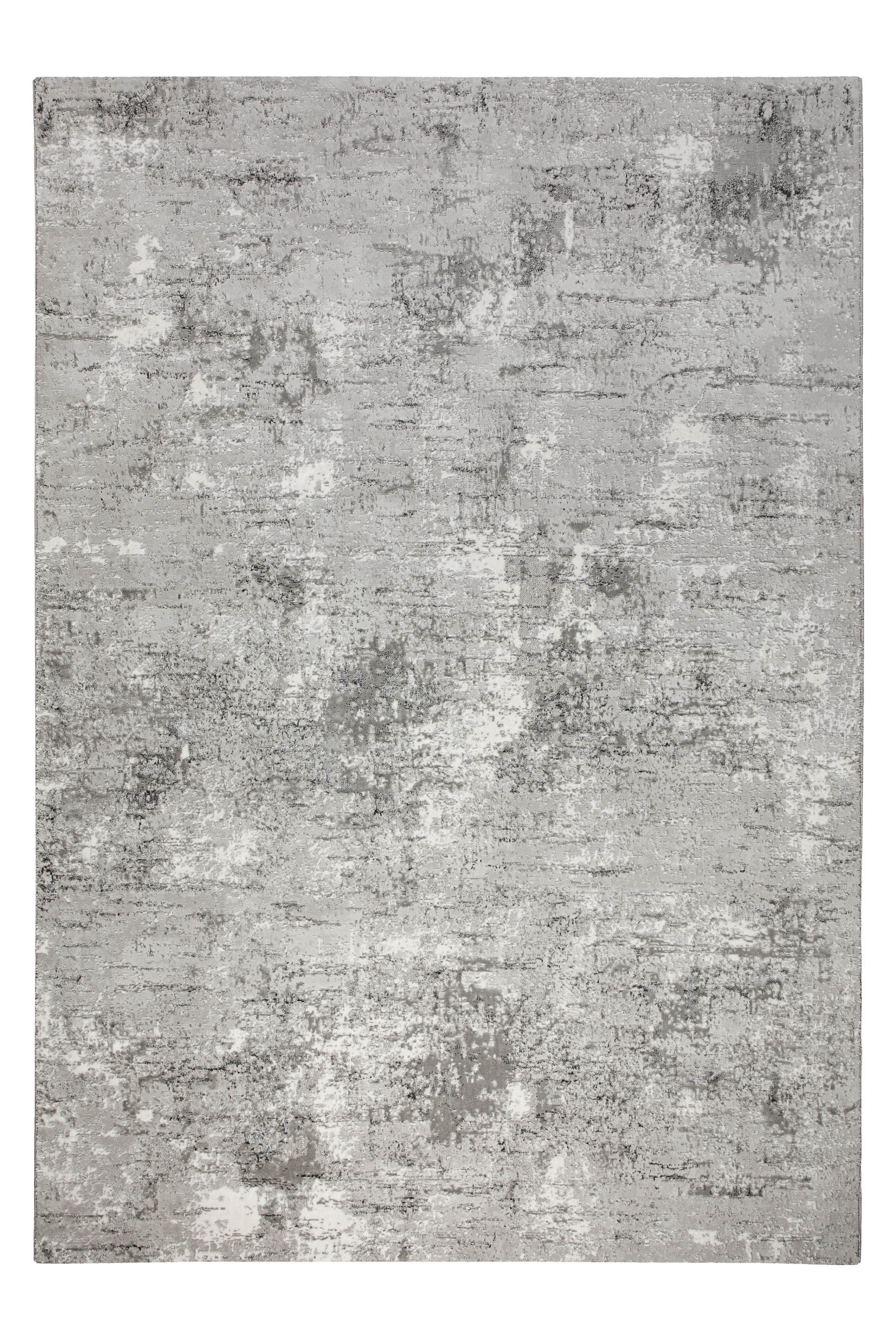 Esprit Feel Vintage 2.0 Teppich Grau Silber rechteckig, vollständige Draufsicht mit gleichmäßiger Vintage-Struktur