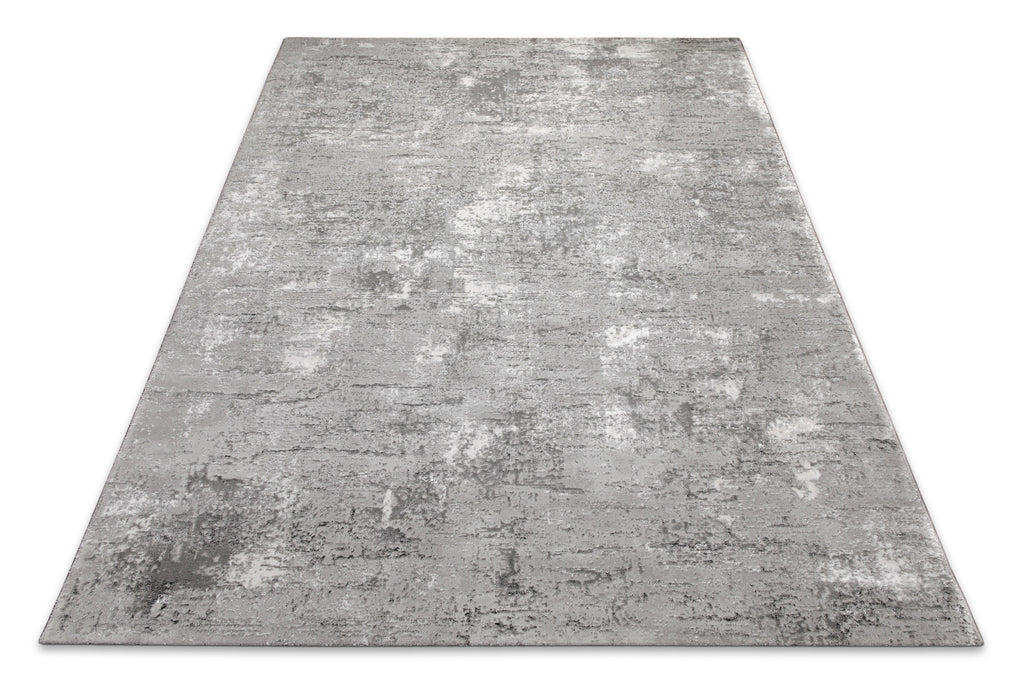 Esprit Feel Vintage 2.0 Teppich Grau Silber flach ausgelegt in perspektivischer Ansicht