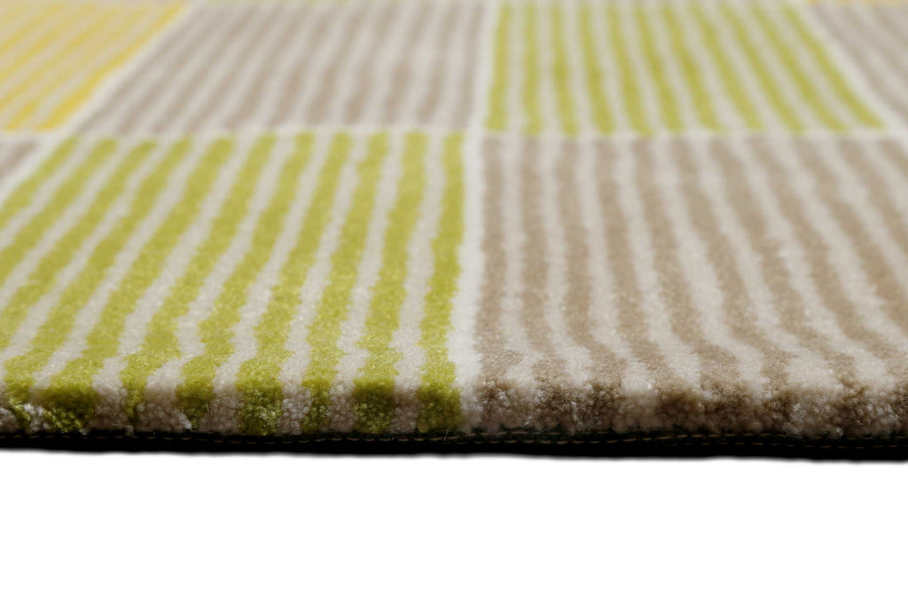 Esprit Teppich Gelb Grün Beige Kurzflor "Fida"