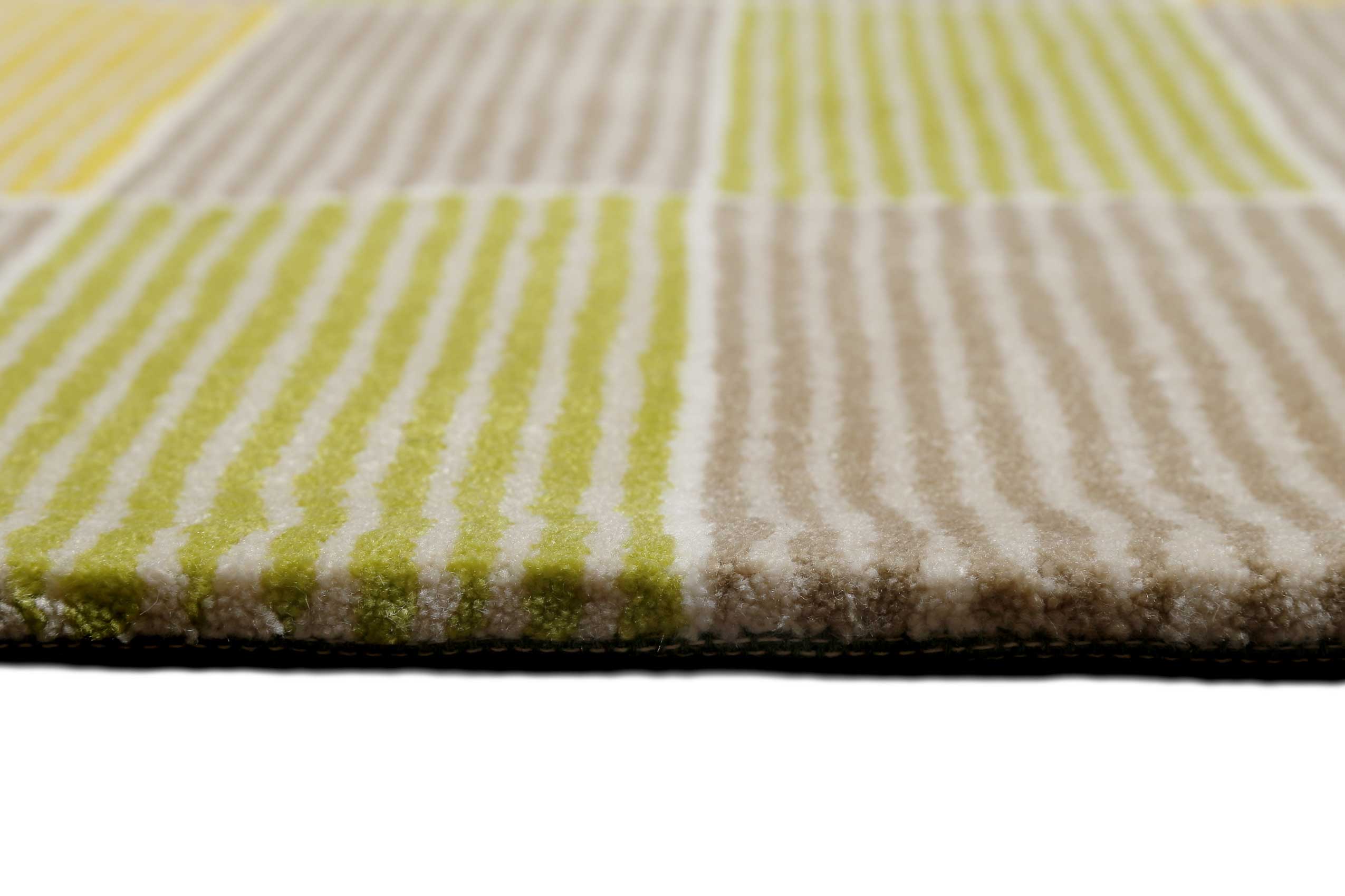 Esprit Teppich Gelb Grün Beige Kurzflor "Fida"