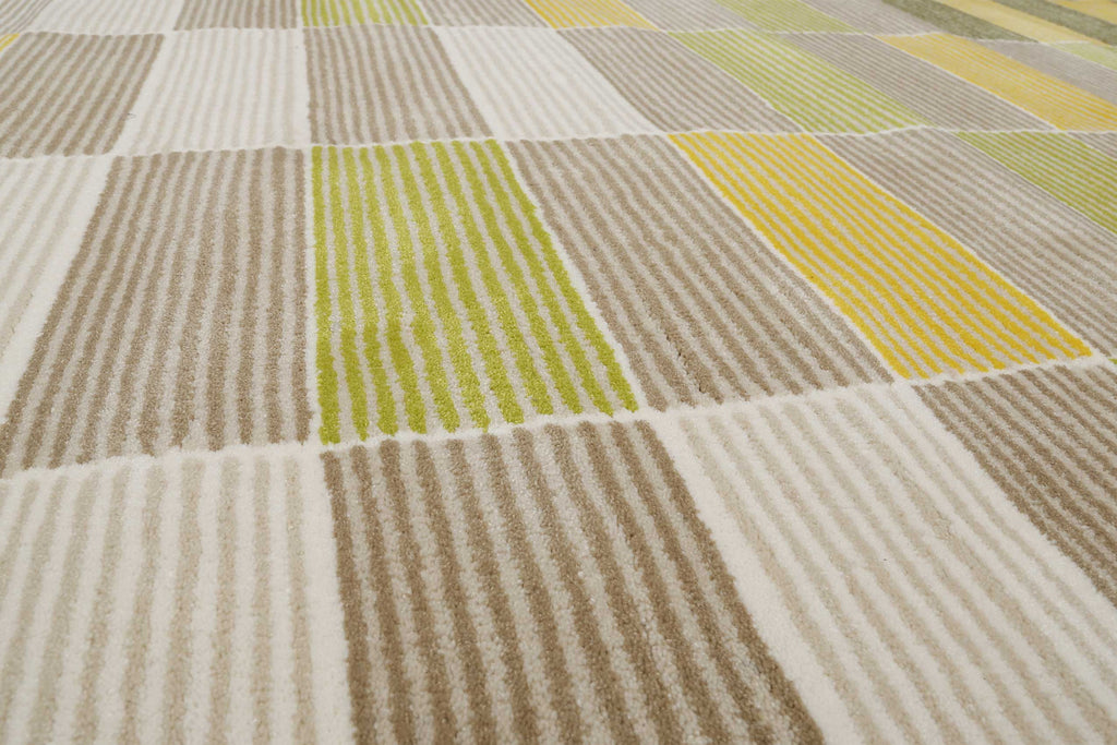 Esprit Teppich Gelb Grün Beige Kurzflor "Fida"