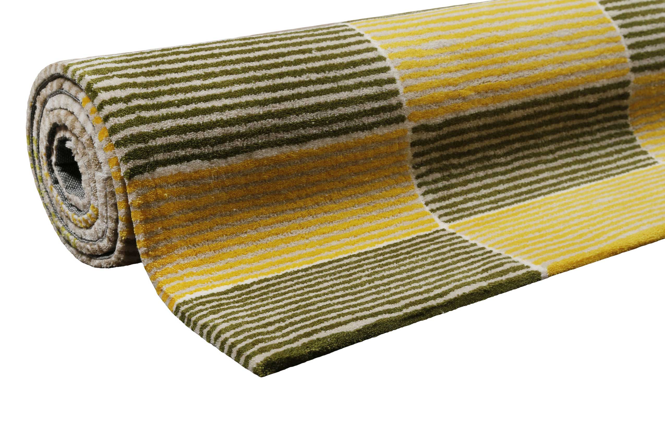 Esprit Teppich Gelb Grün Beige Kurzflor "Fida"