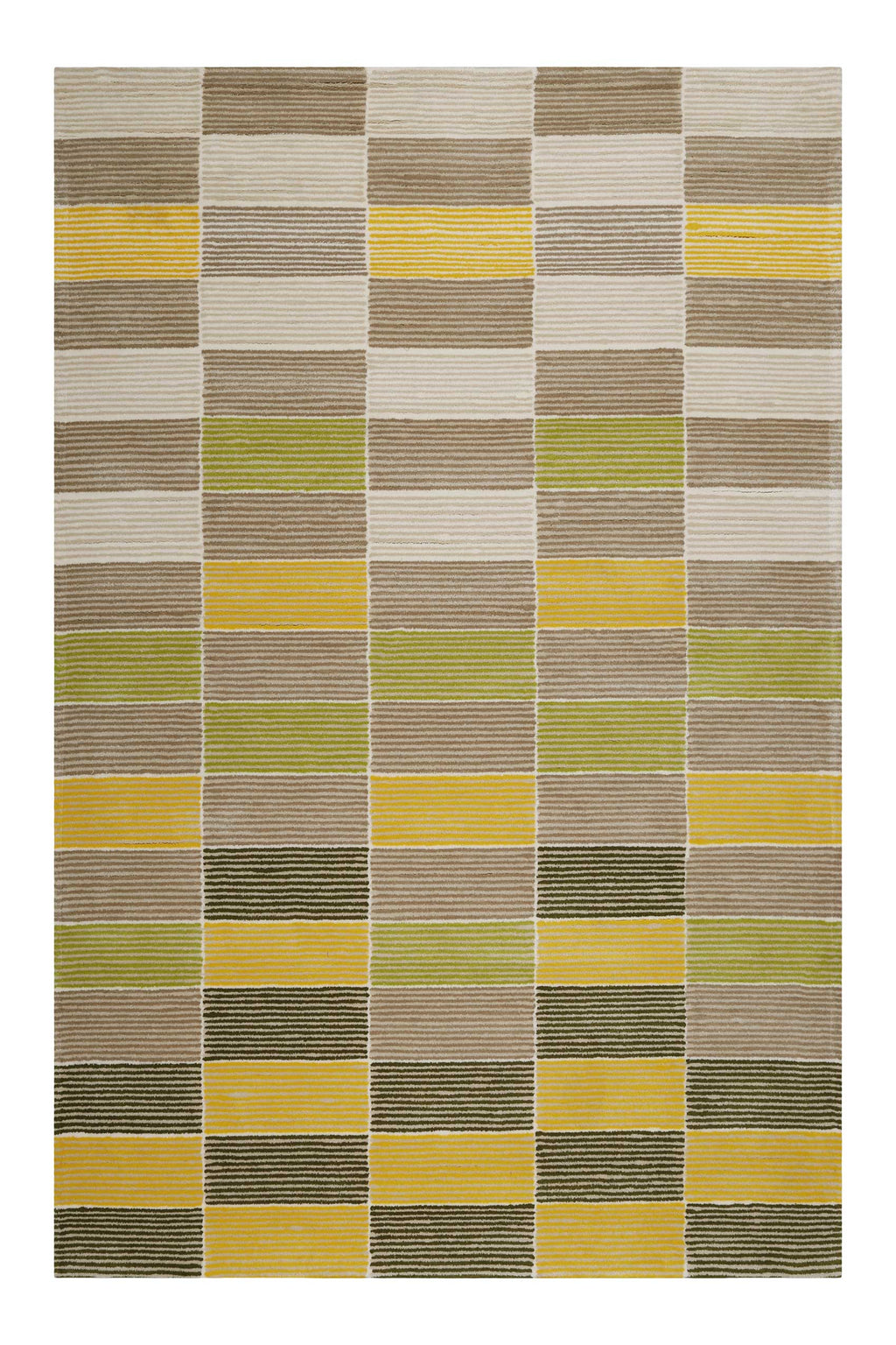 Esprit Teppich Gelb Grün Beige Kurzflor "Fida"