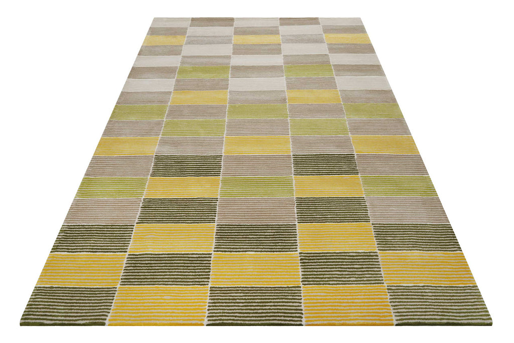 Esprit Teppich Gelb Grün Beige Kurzflor "Fida"