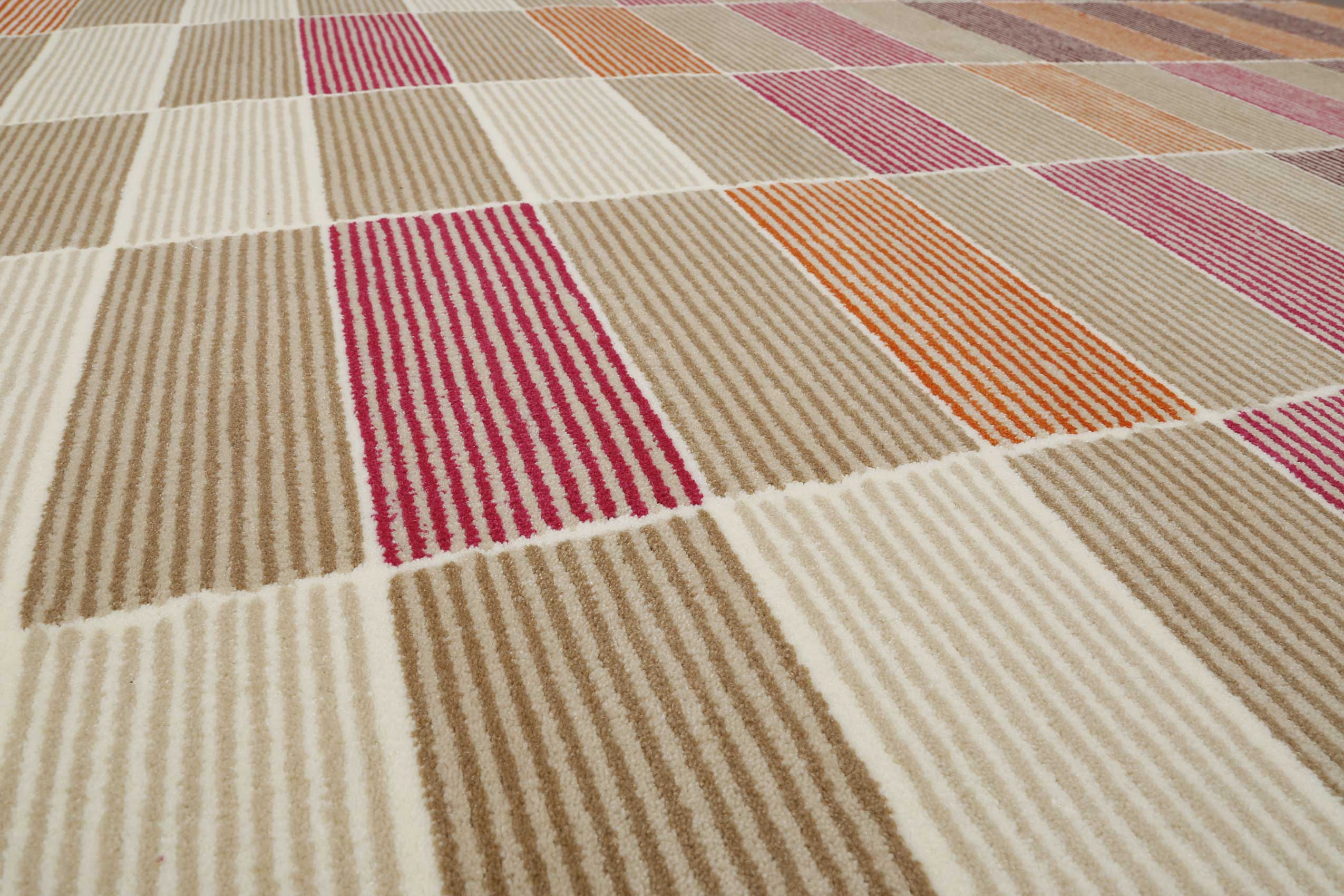 Esprit Teppich Beige Orange Taupe Kurzflor "Fida"