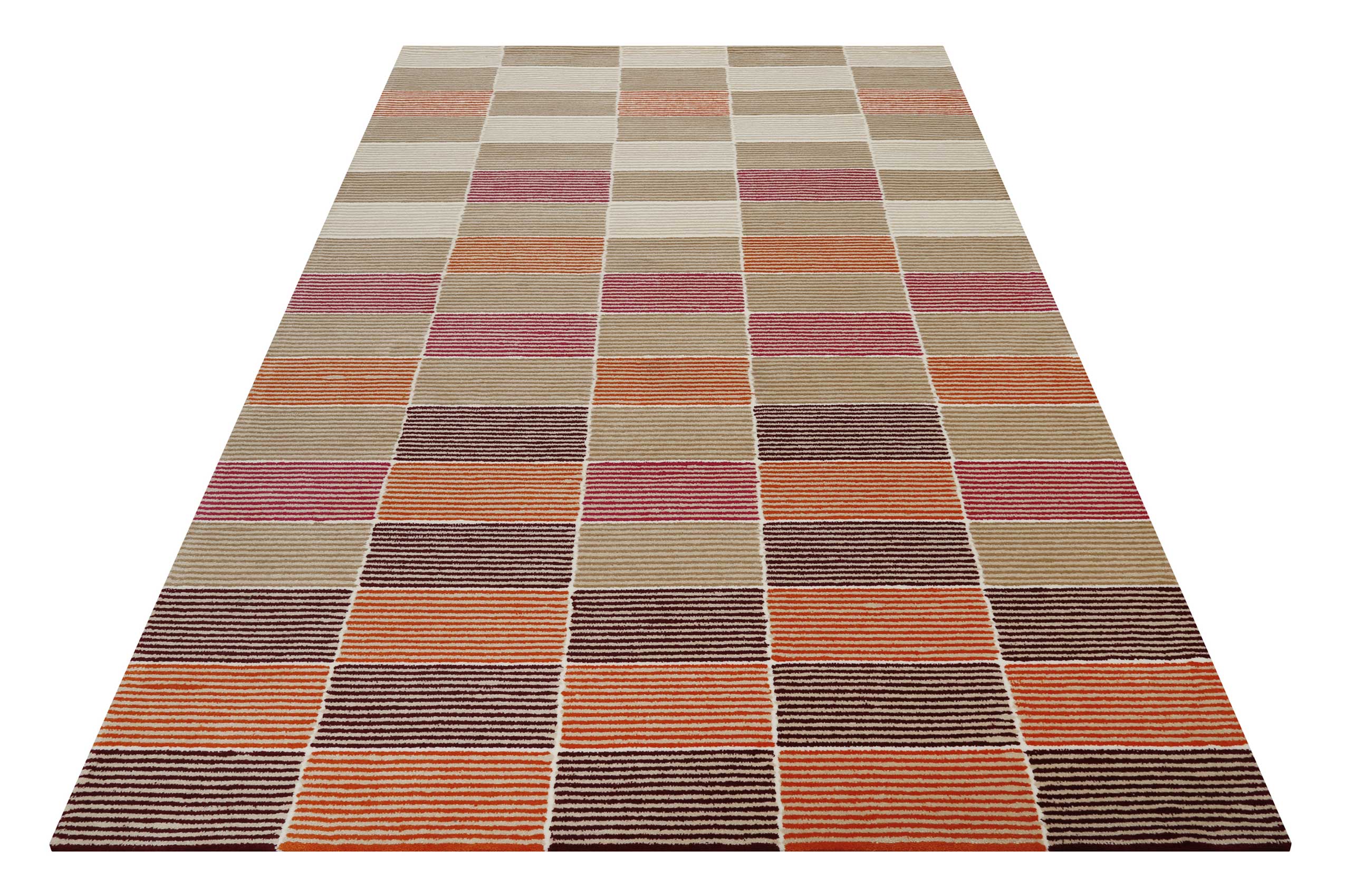 Esprit Teppich Beige Orange Taupe Kurzflor "Fida"