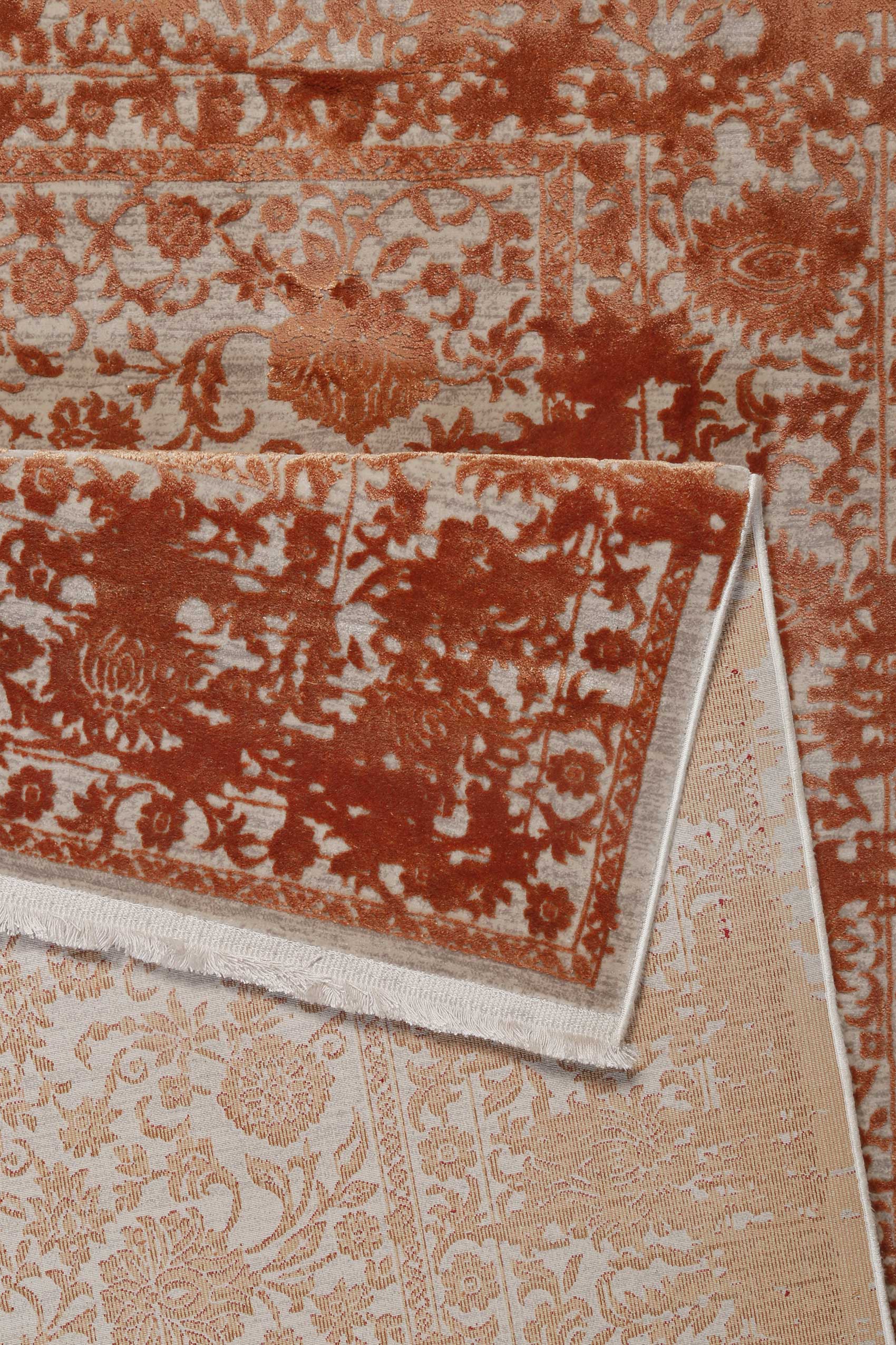Esprit Teppich Rot Grau meliert Vintage "Florida"