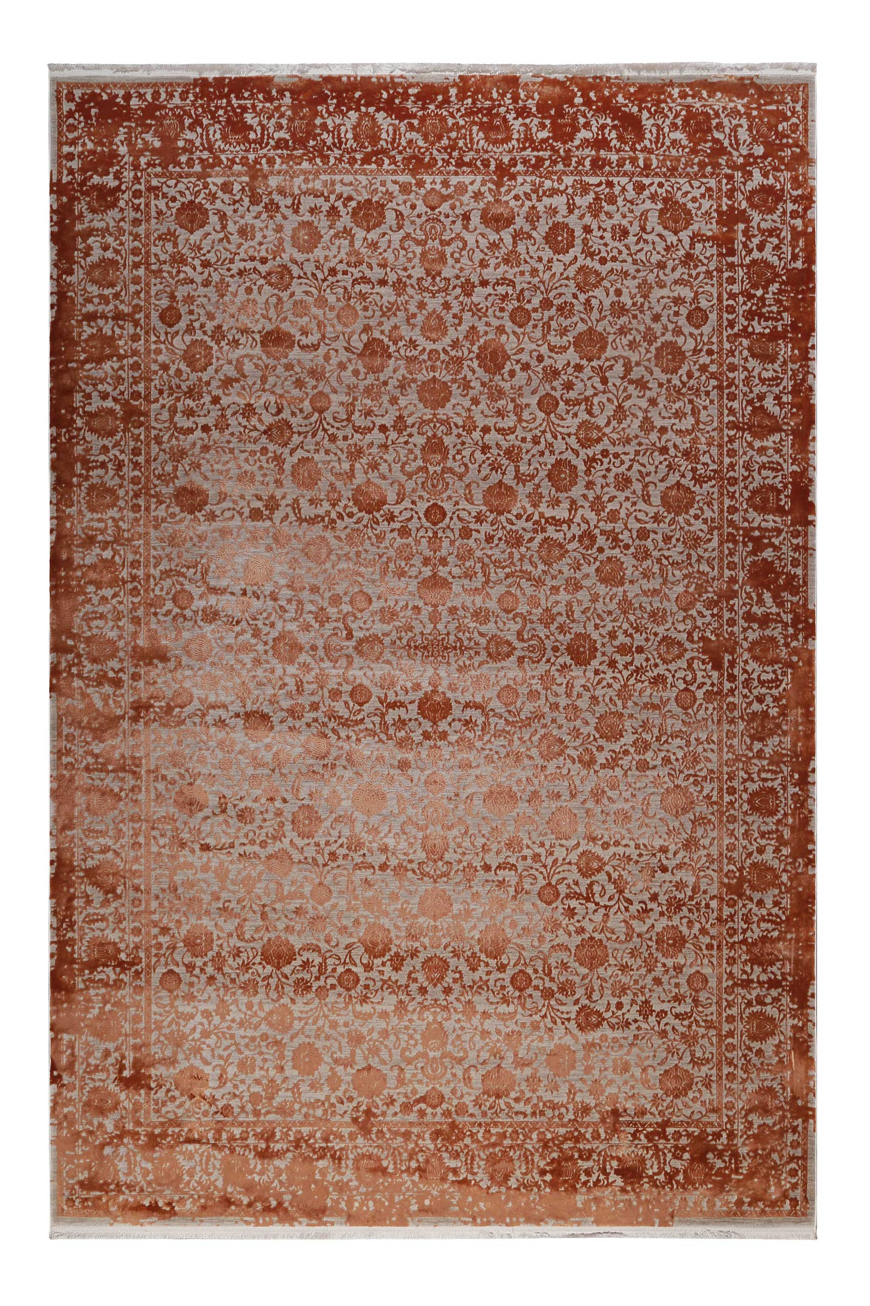 Esprit Teppich Rot Grau meliert Vintage "Florida"