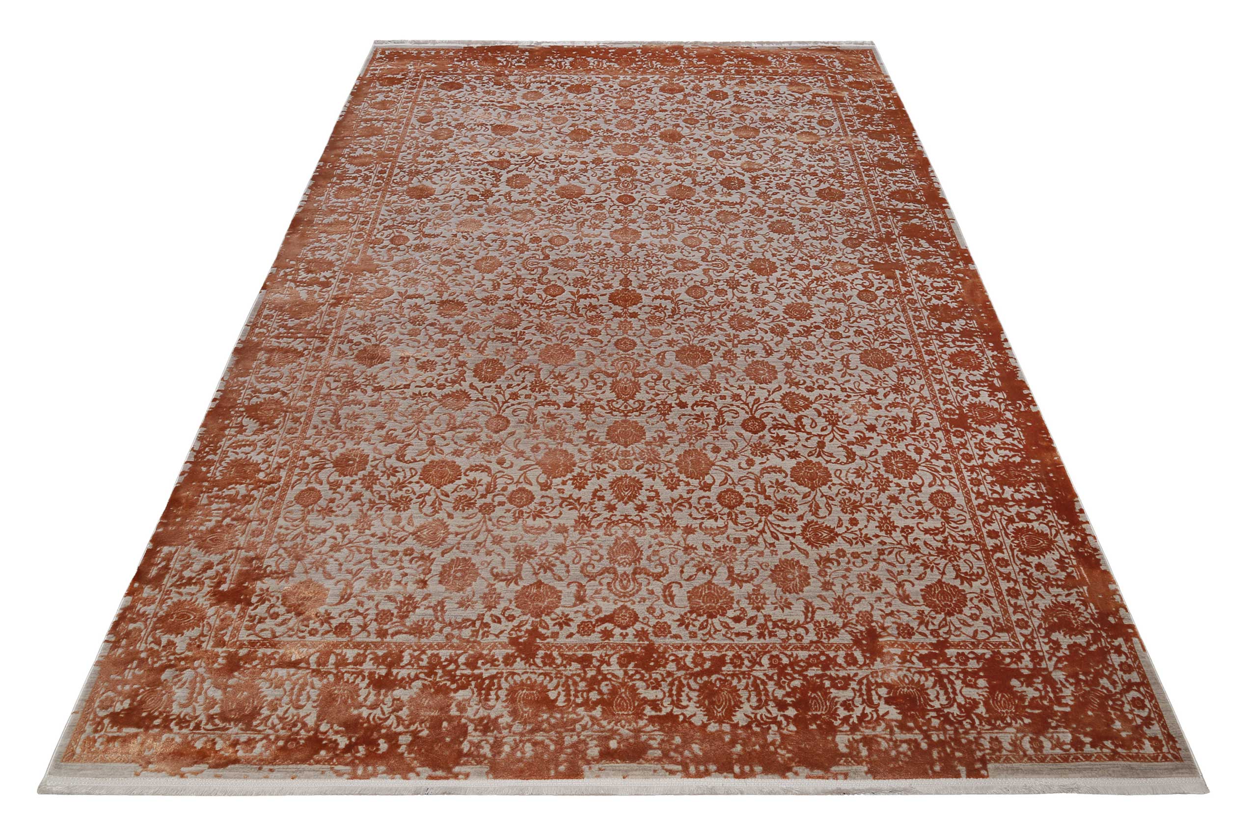 Esprit Teppich Rot Grau meliert Vintage "Florida"