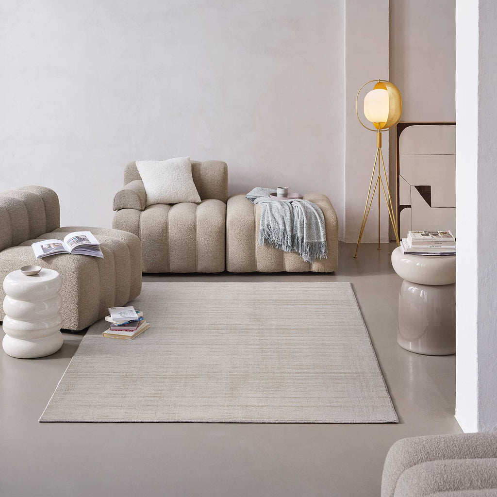 Esprit Kurzflor Teppich Creme Beige "Gil"