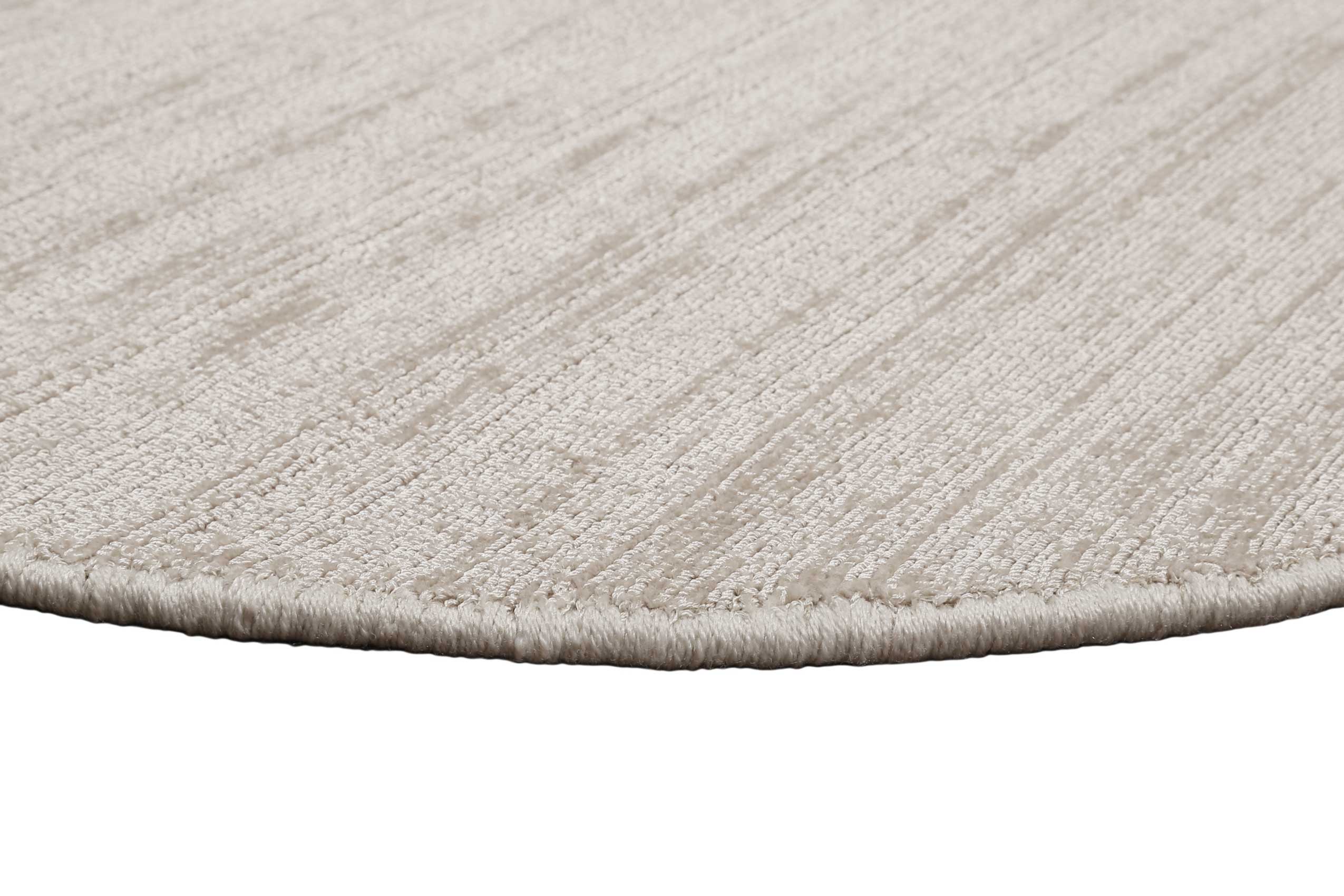 Esprit Kurzflor Teppich Rund Creme Beige "Gil"