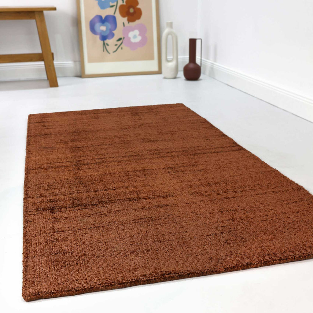 Esprit Kurzflor Teppich Terracotta Braun "Gil"