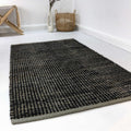 Esprit Kelim Teppich Grau Schwarz aus Jute & Wolle "Gobi"