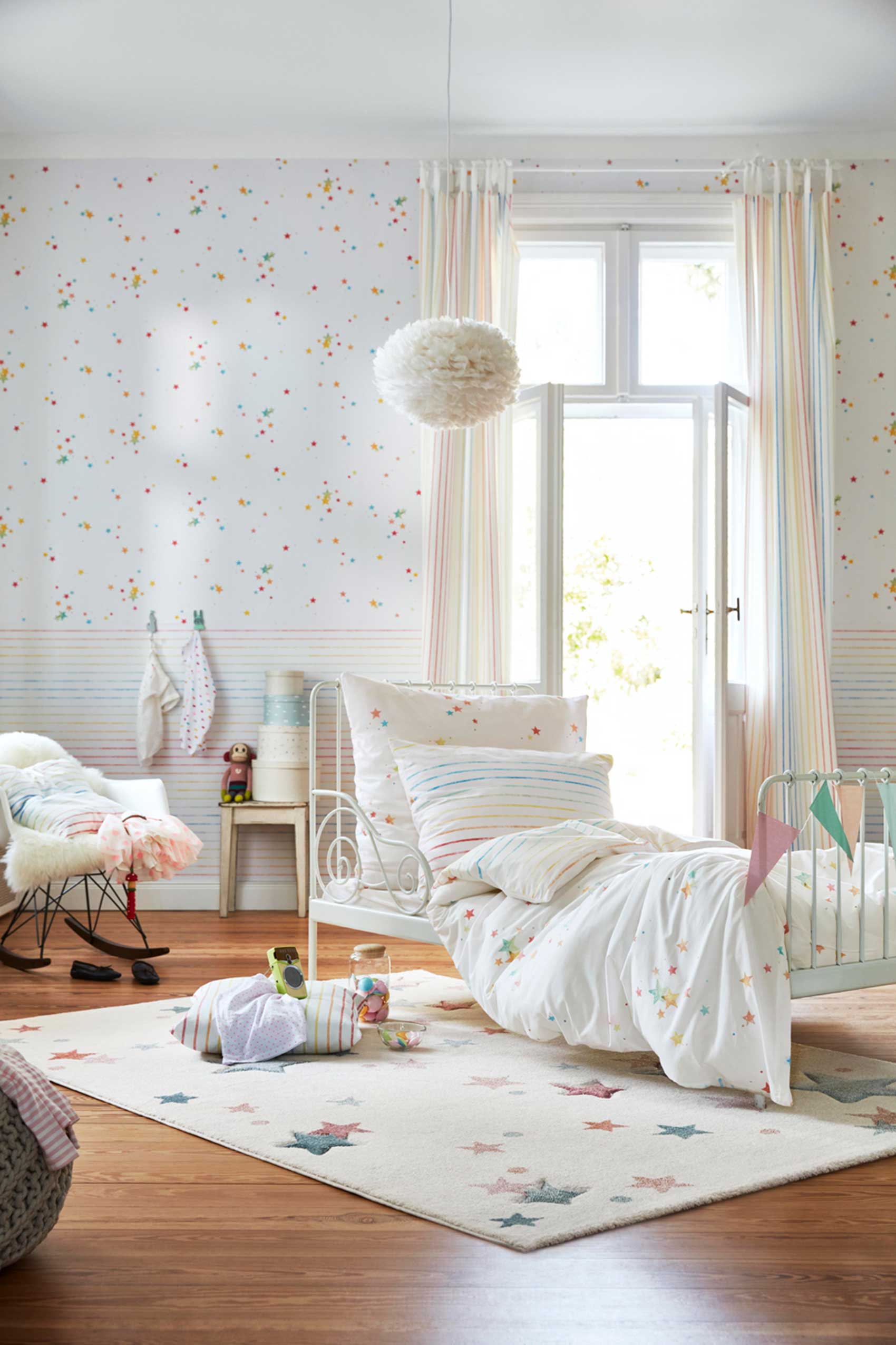 Esprit Kinderteppich beige rosa grau blau "Jonne"