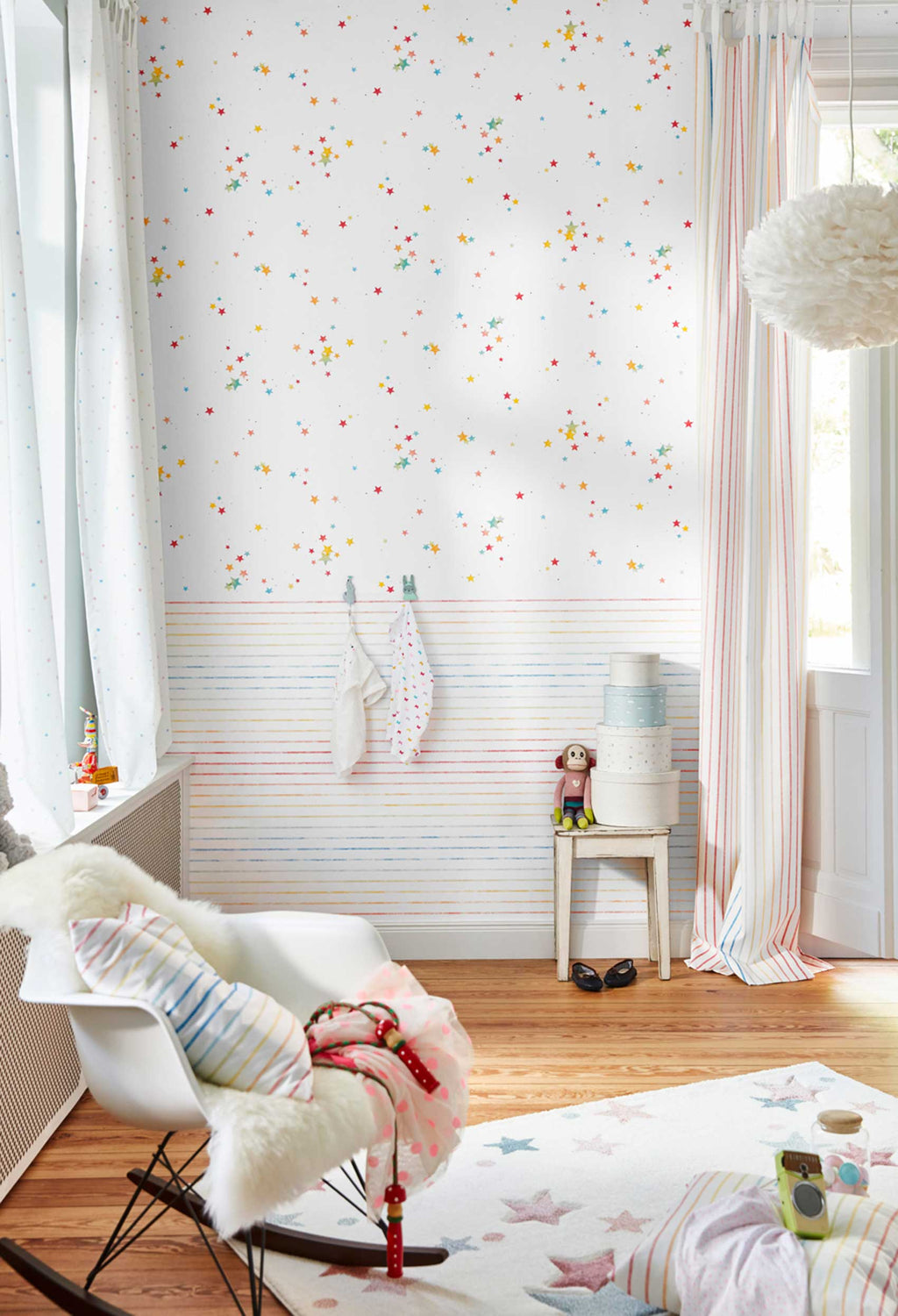 Esprit Kinderteppich beige rosa grau blau "Jonne"