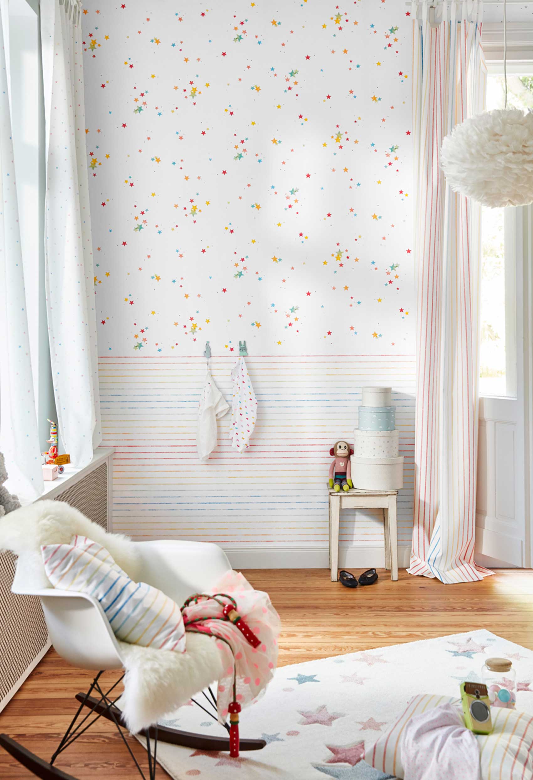 Esprit Kinderteppich beige rosa grau blau "Jonne"