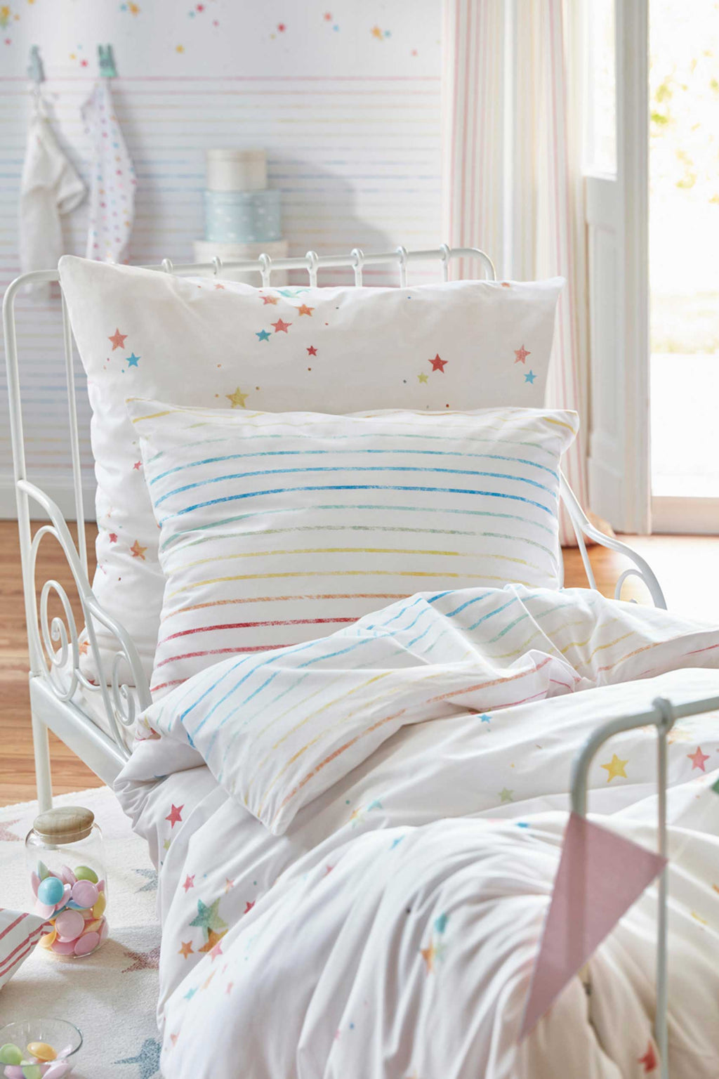 Esprit Kinderteppich beige rosa grau blau "Jonne"