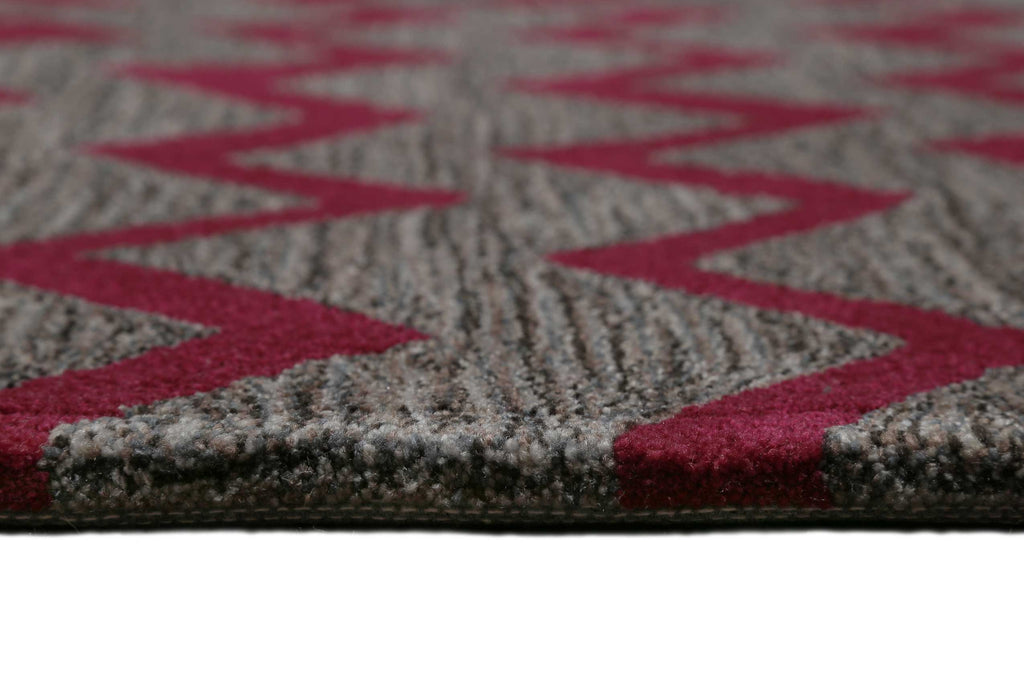 Esprit Teppich Violett Grau Taupe Kurzflor "Kalahari"