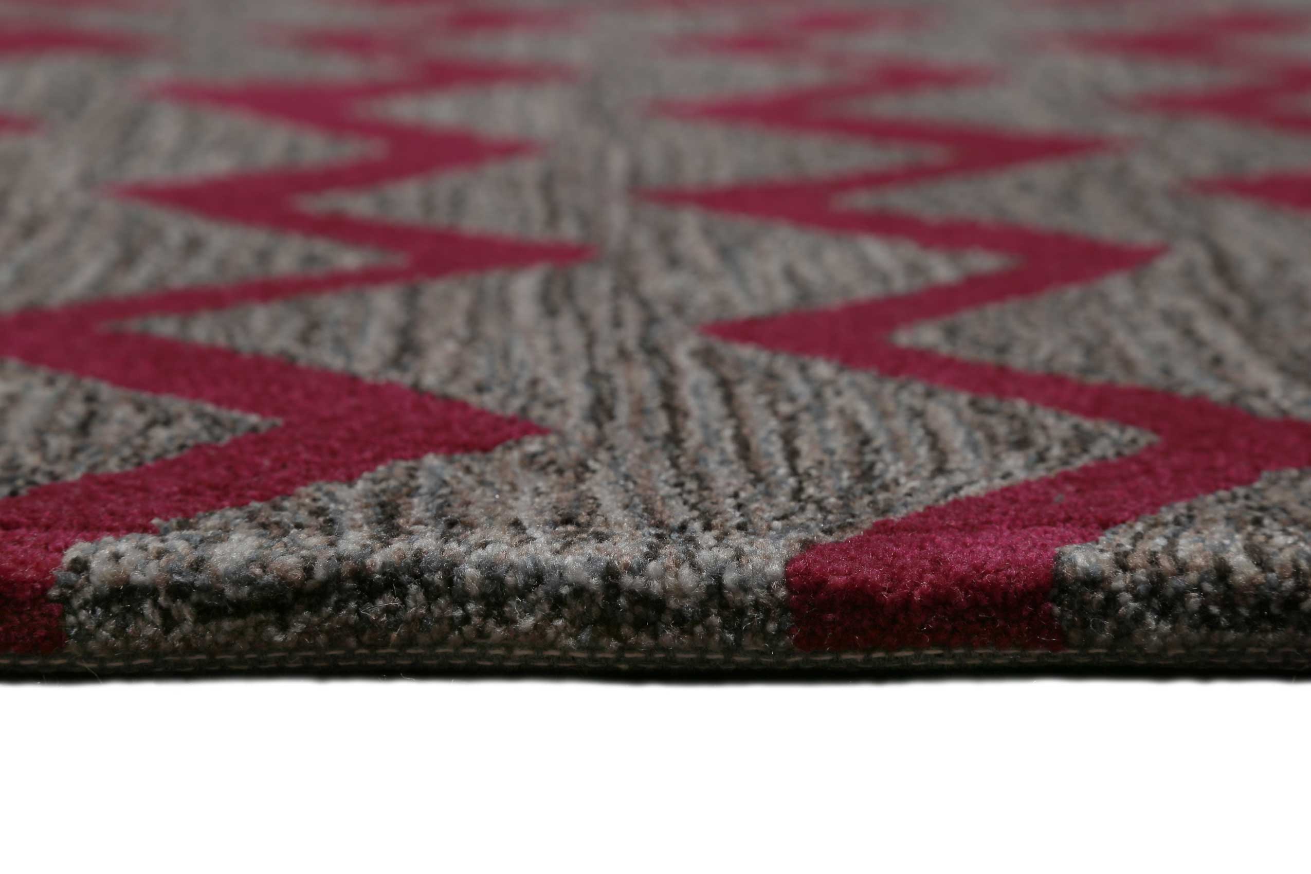 Esprit Teppich Violett Grau Taupe Kurzflor "Kalahari"