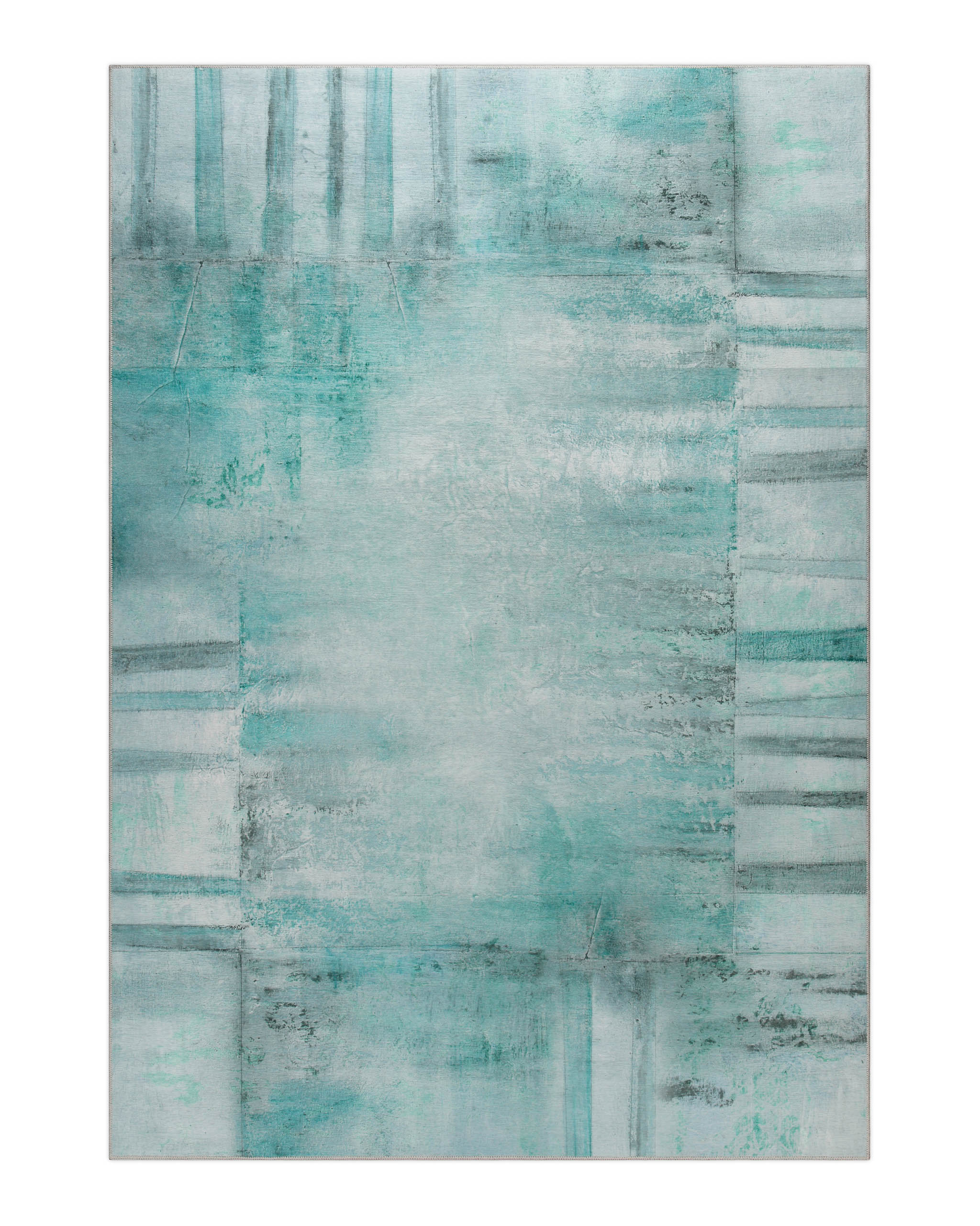 Esprit Flachwebteppich "Maui" Blau Multi, Produktfoto freigestellt mit Blick auf das gesamte Musterbild