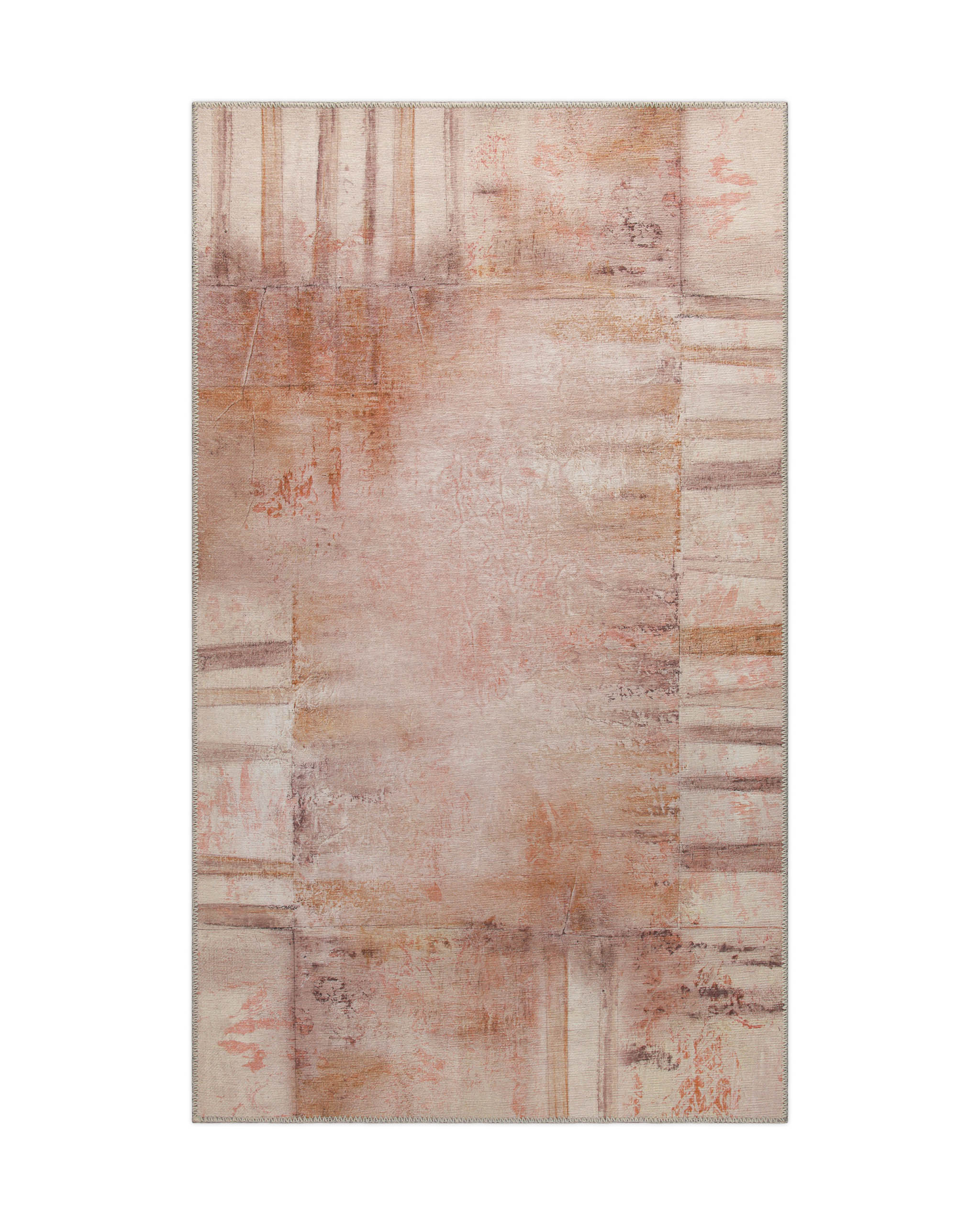 Esprit Flachwebteppich "Maui" Beige Rot als kompaktes Format 70 x 120 cm, Produktfoto freigestellt
