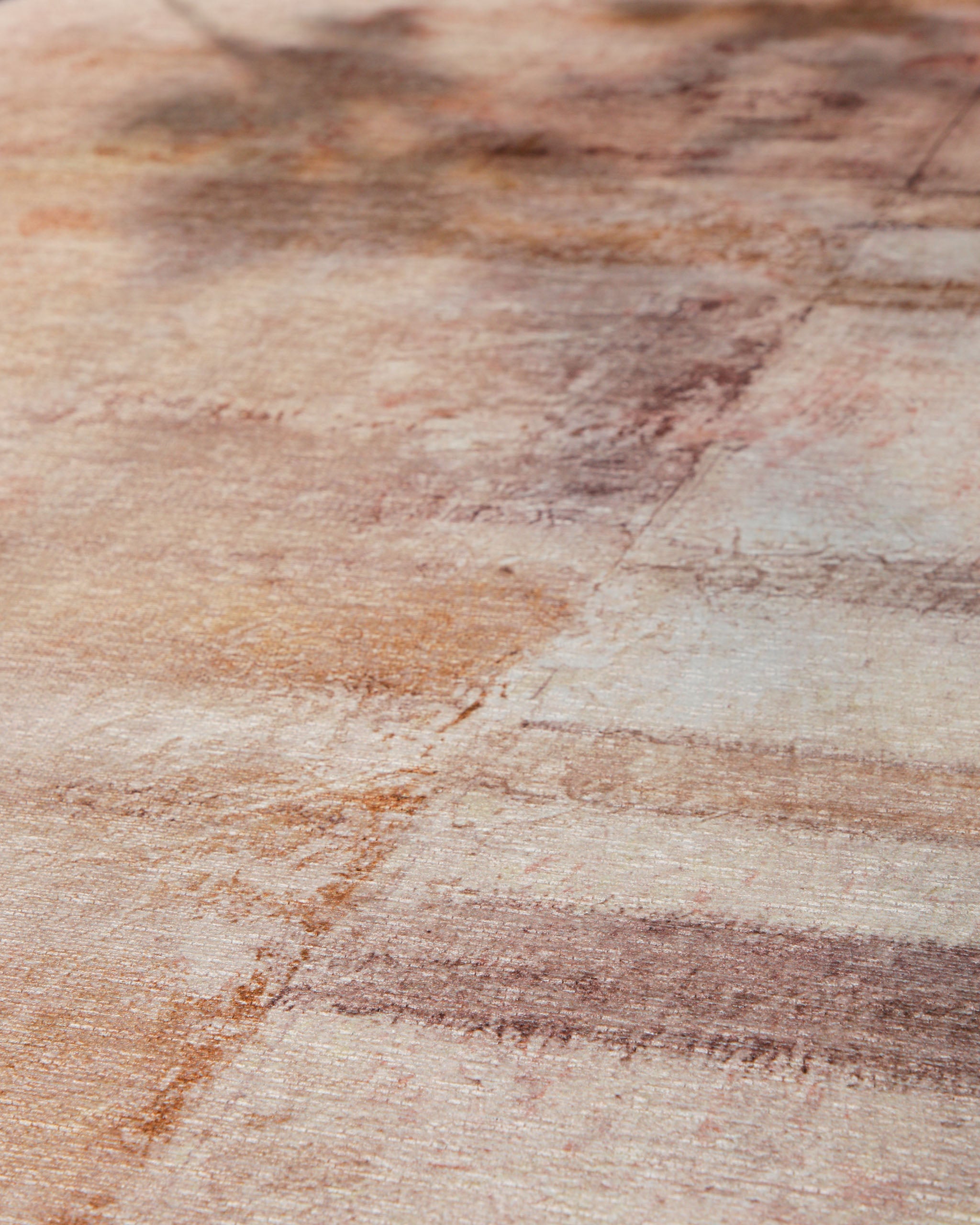 Esprit Flachwebteppich "Maui" Beige Rot, Detailansicht der Musterstruktur aus der Nähe