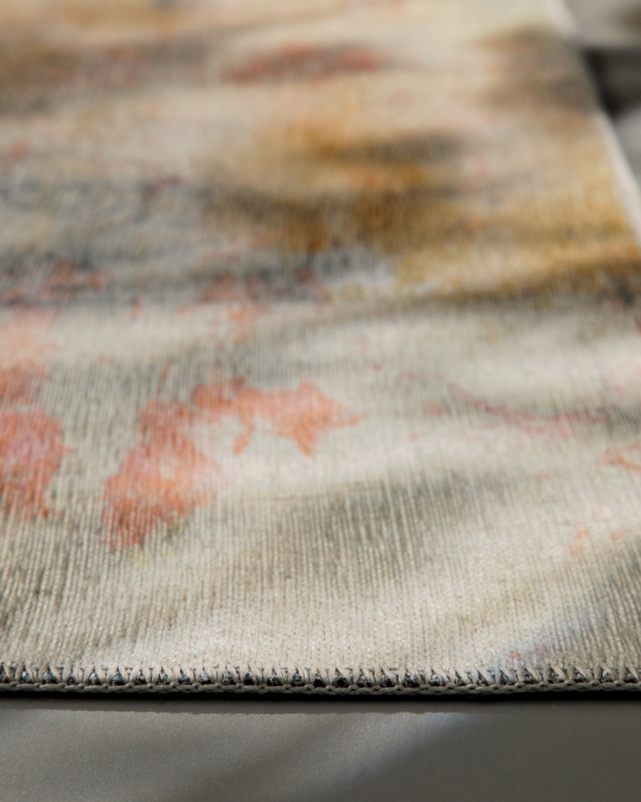 Esprit Flachwebteppich "Maui" Multi, Close-up mit Blick auf die Randgestaltung