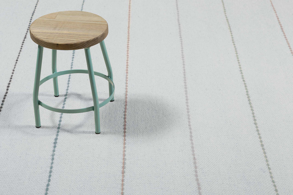 Esprit Handwebteppich Grau Blau Bunt aus Wolle "Lina"