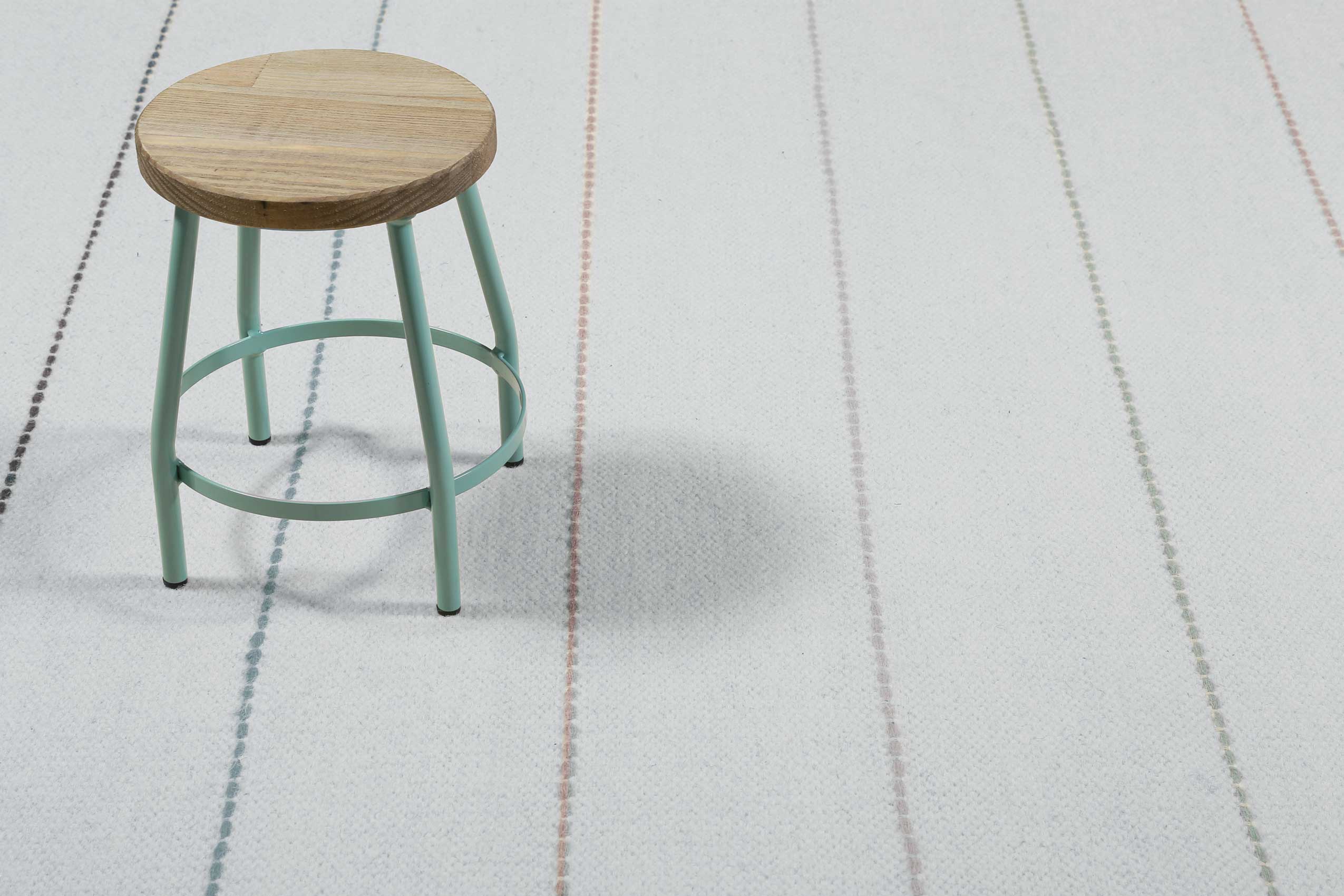 Esprit Handwebteppich Grau Blau Bunt aus Wolle "Lina"