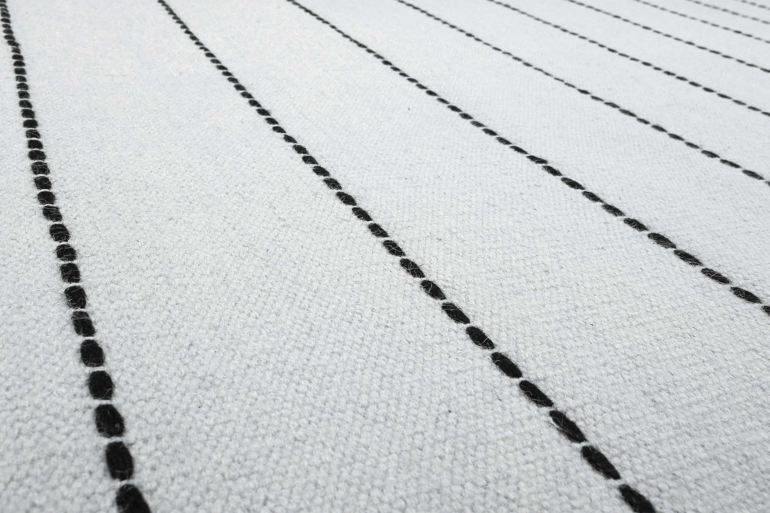 Esprit Handwebteppich Grau Blau Schwarz aus Wolle "Lina"