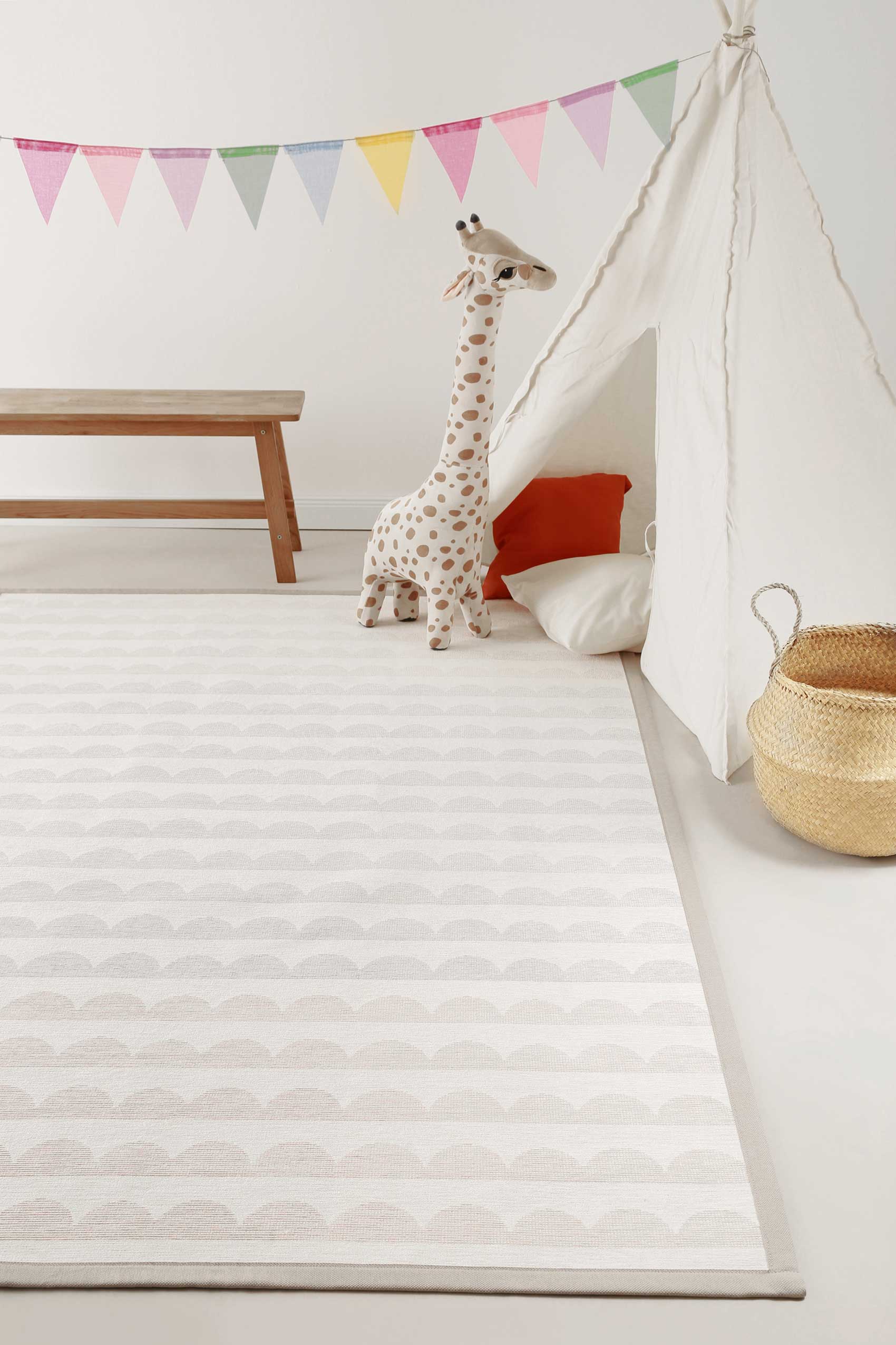 Esprit Kinder-Wendeteppich Beige "Lovely Rainbow"
