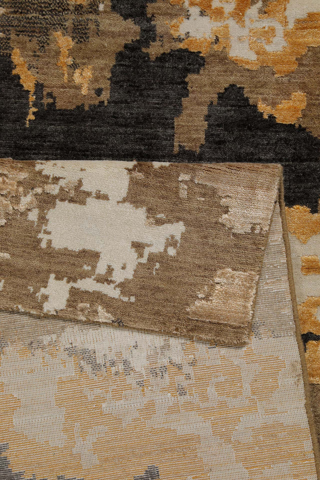 Esprit Kurzflor Teppich Gold aus Wolle "Manhattan"