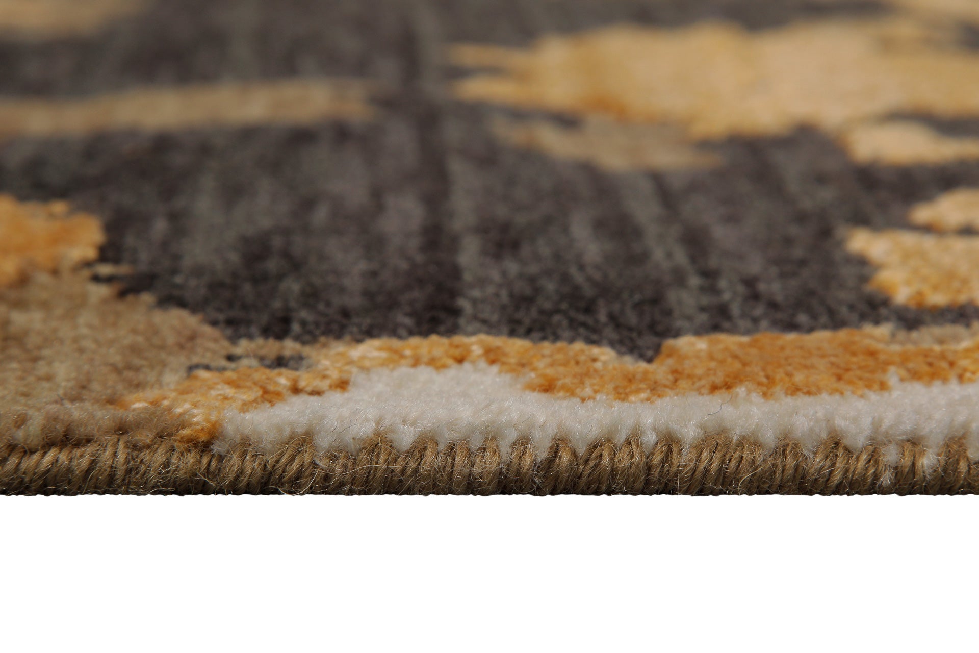Esprit Kurzflor Teppich Gold aus Wolle "Manhattan"