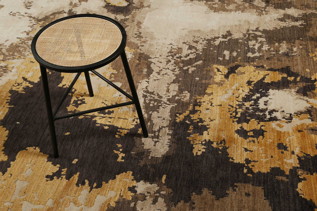 Esprit Kurzflor Teppich Gold aus Wolle "Manhattan"