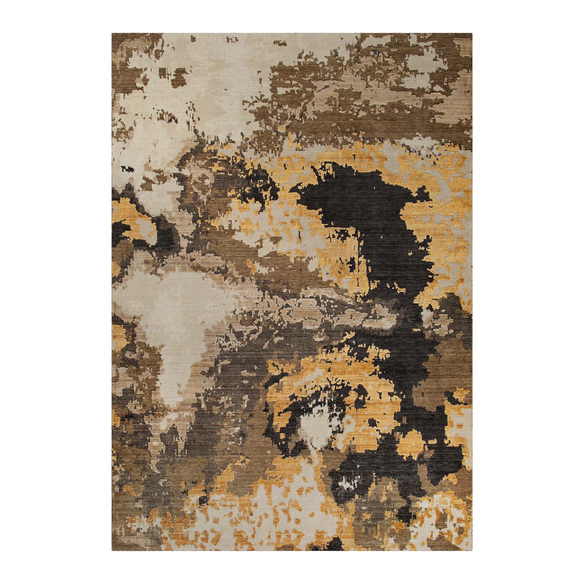 Esprit Kurzflor Teppich Gold aus Wolle "Manhattan"