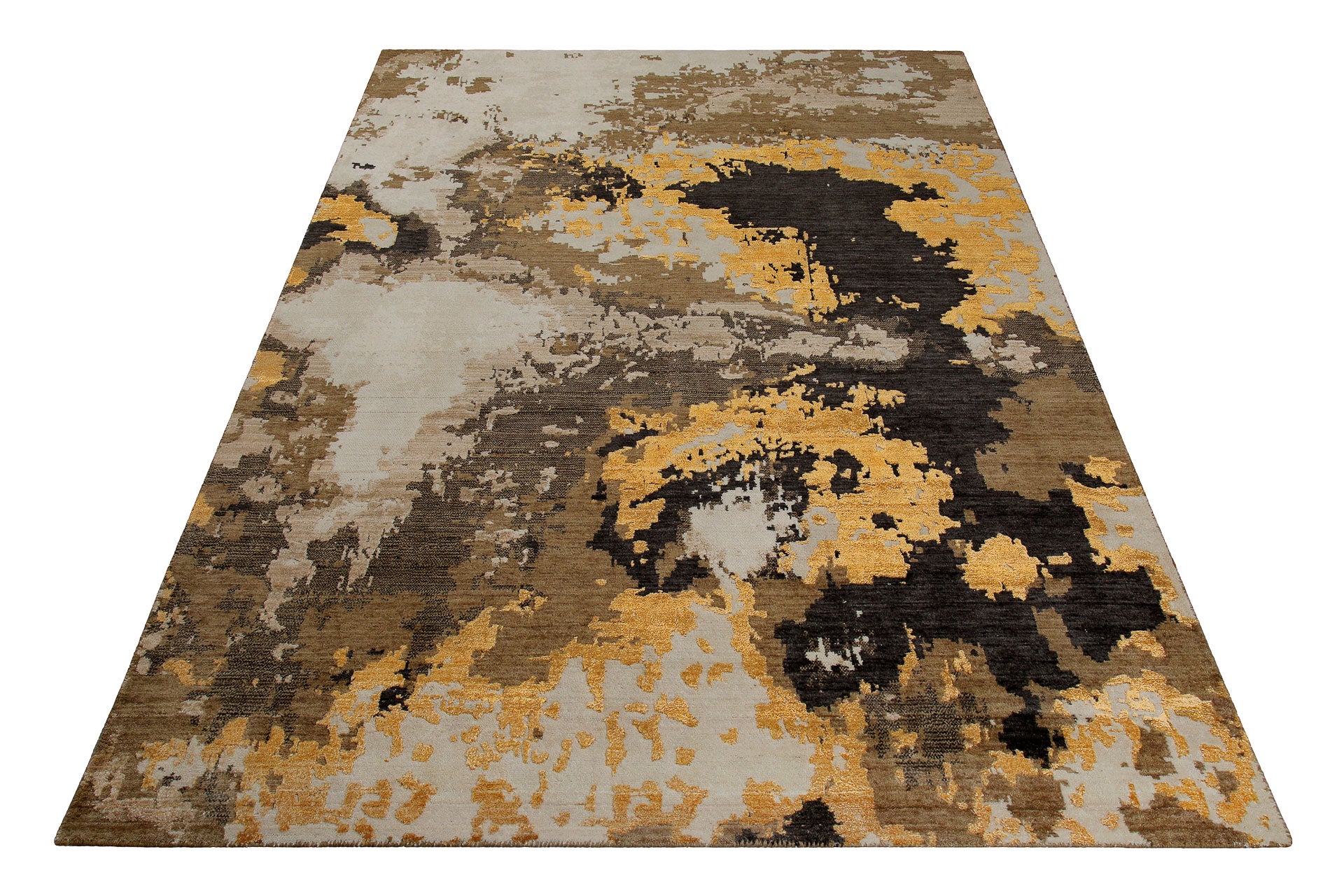 Esprit Kurzflor Teppich Gold aus Wolle "Manhattan"