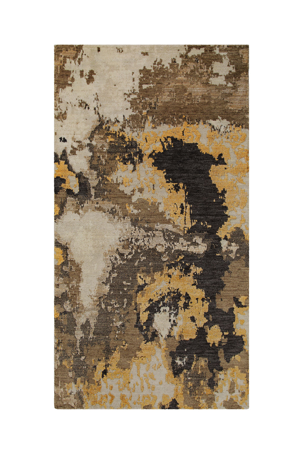 Esprit Kurzflor Teppich Gold aus Wolle "Manhattan"