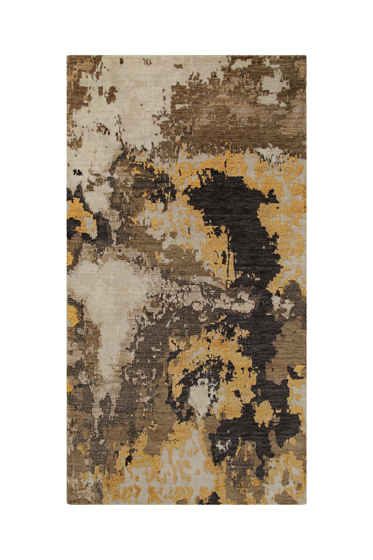 Esprit Kurzflor Teppich Gold aus Wolle "Manhattan"