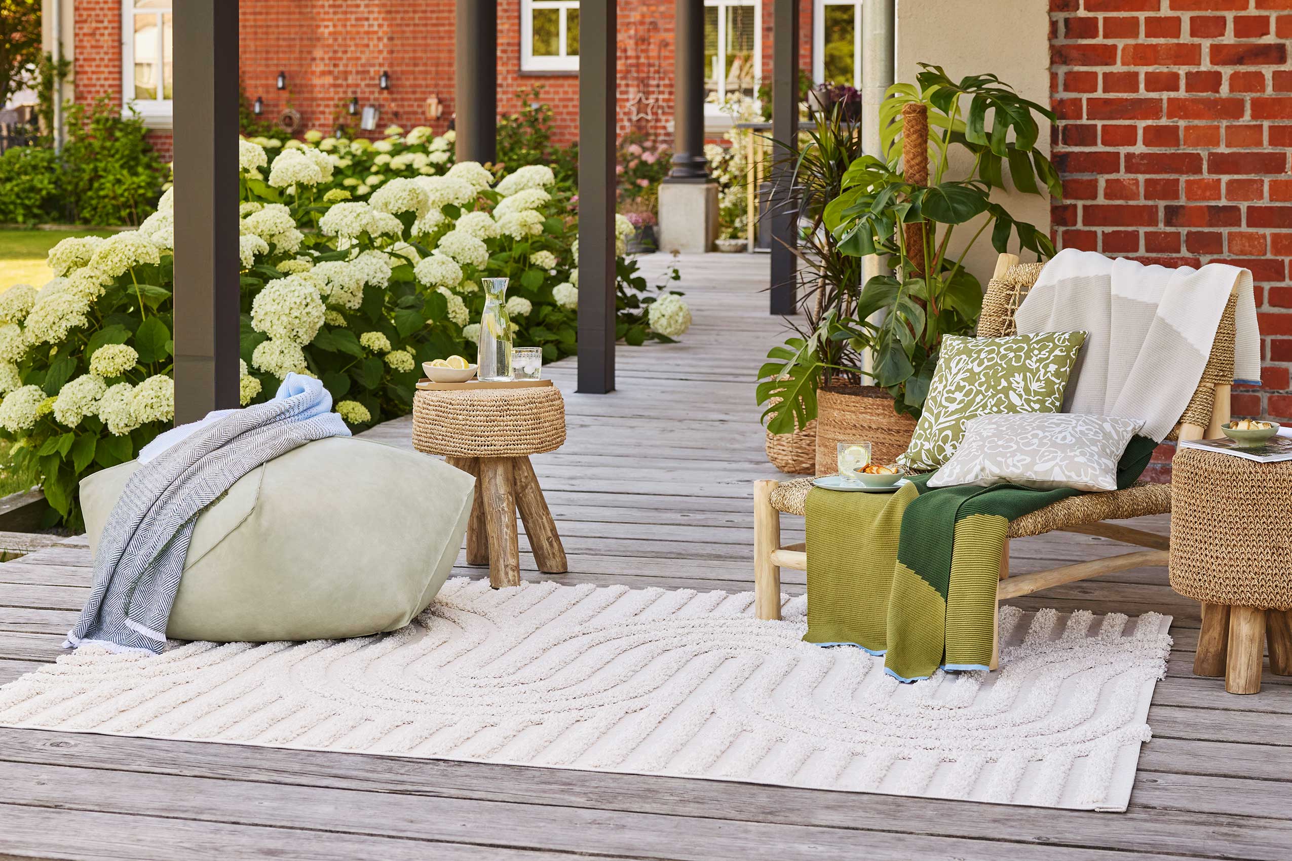 Esprit Teppich In- und Outdoor Creme Beige "Miles"