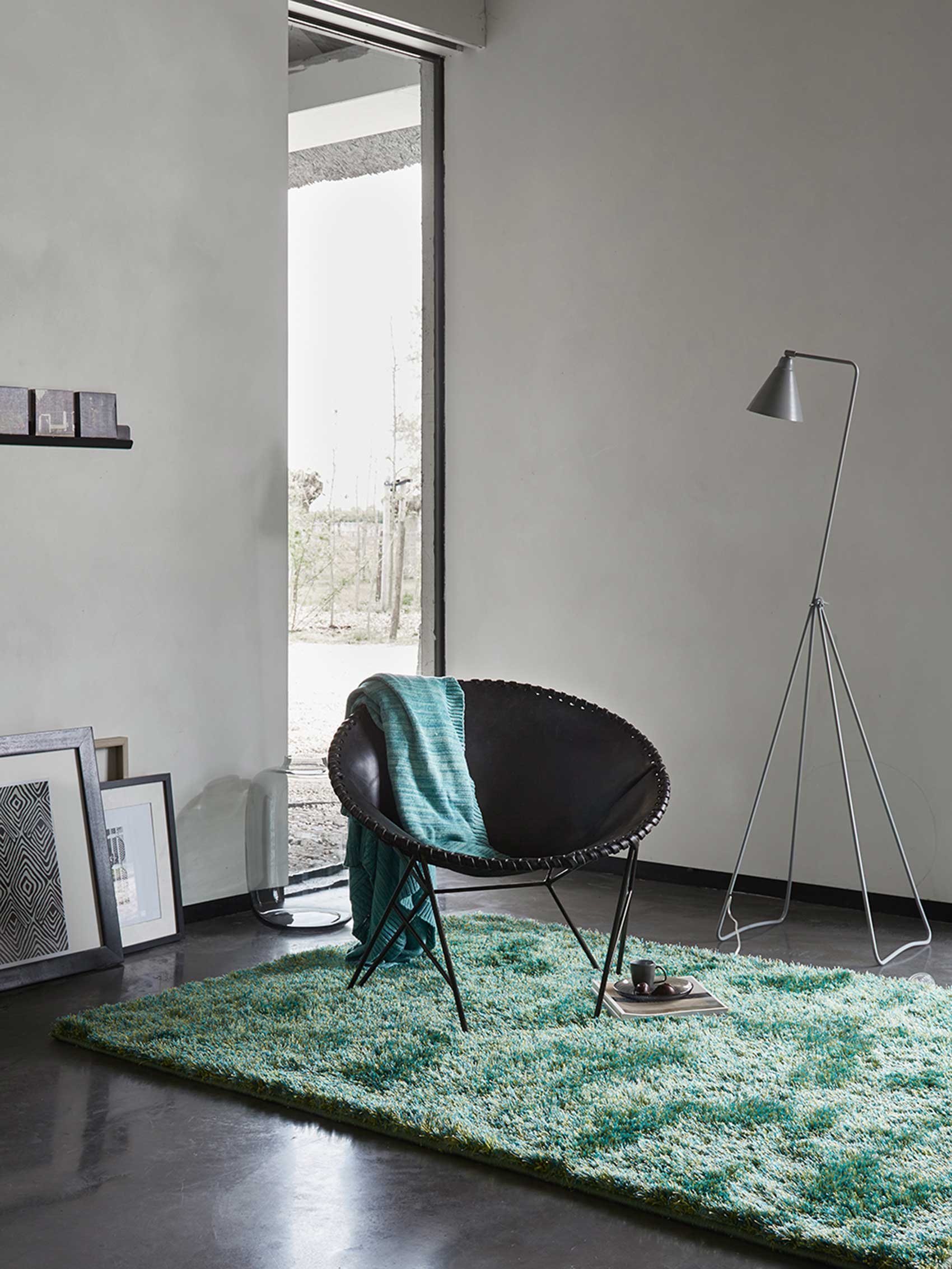 Esprit Hochflor Teppich Grün "New Glamour"